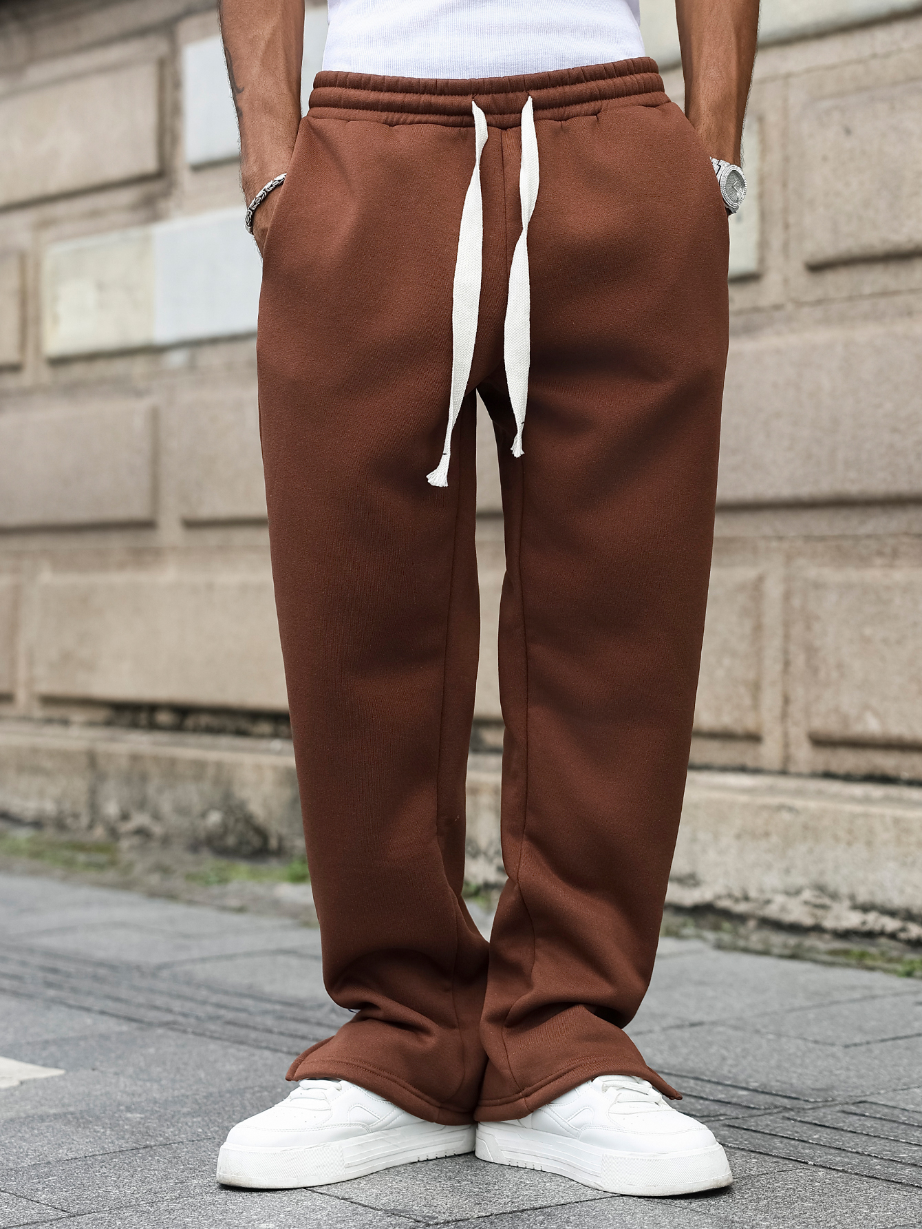 Men Brown Relaxed Fit Trousers