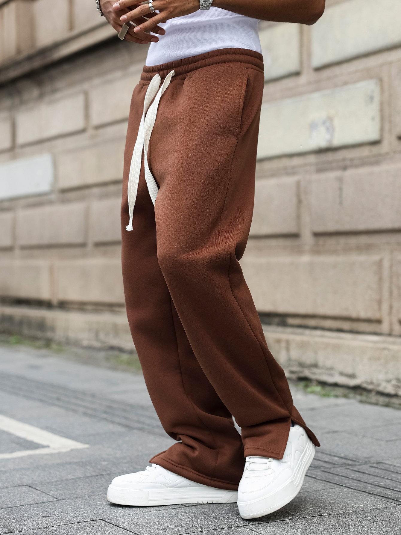 Men Brown Relaxed Fit Trousers