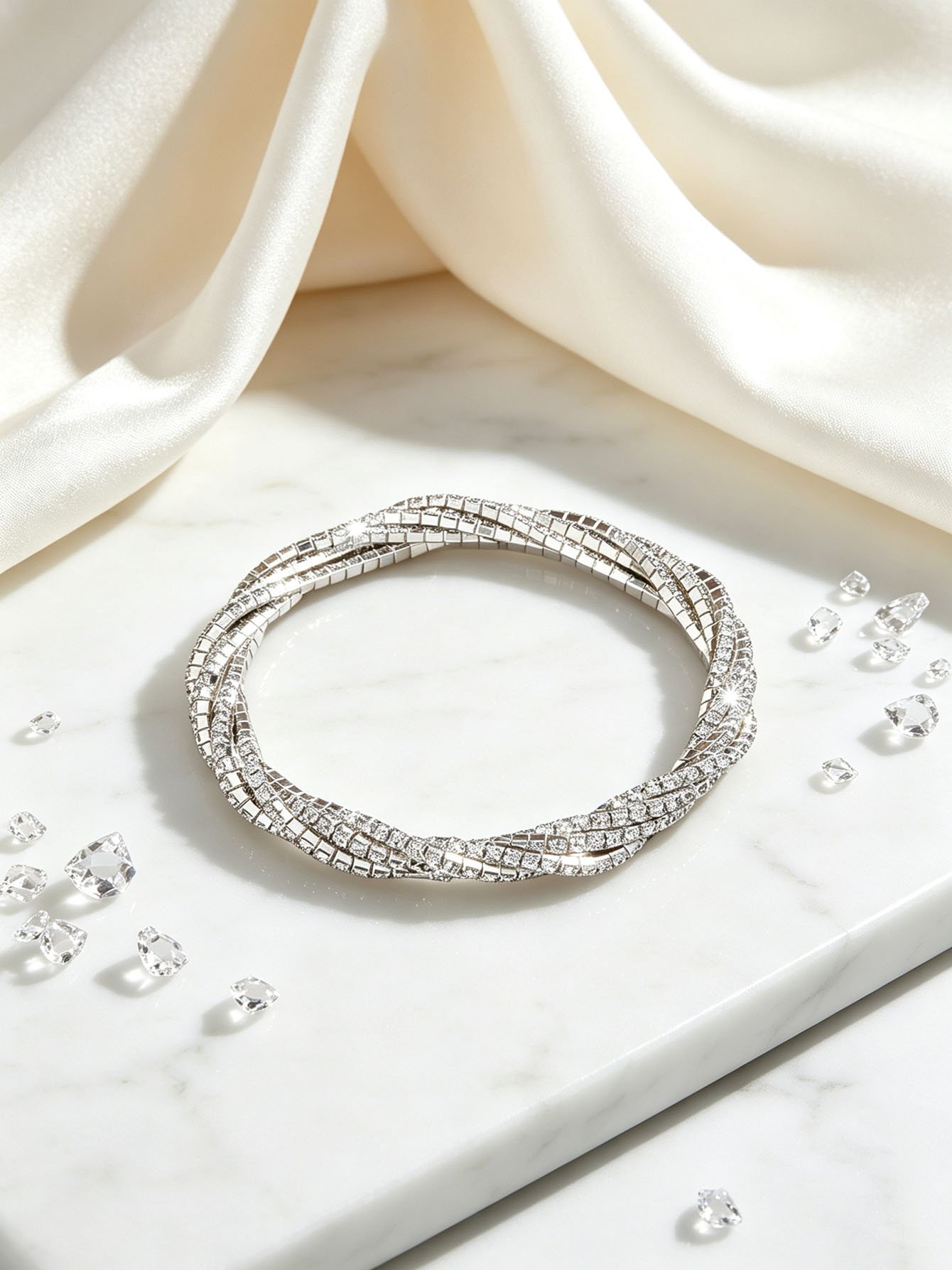 Silver Bangle Bracelet for Everyday Luxury | Casual Wear Single Piece.