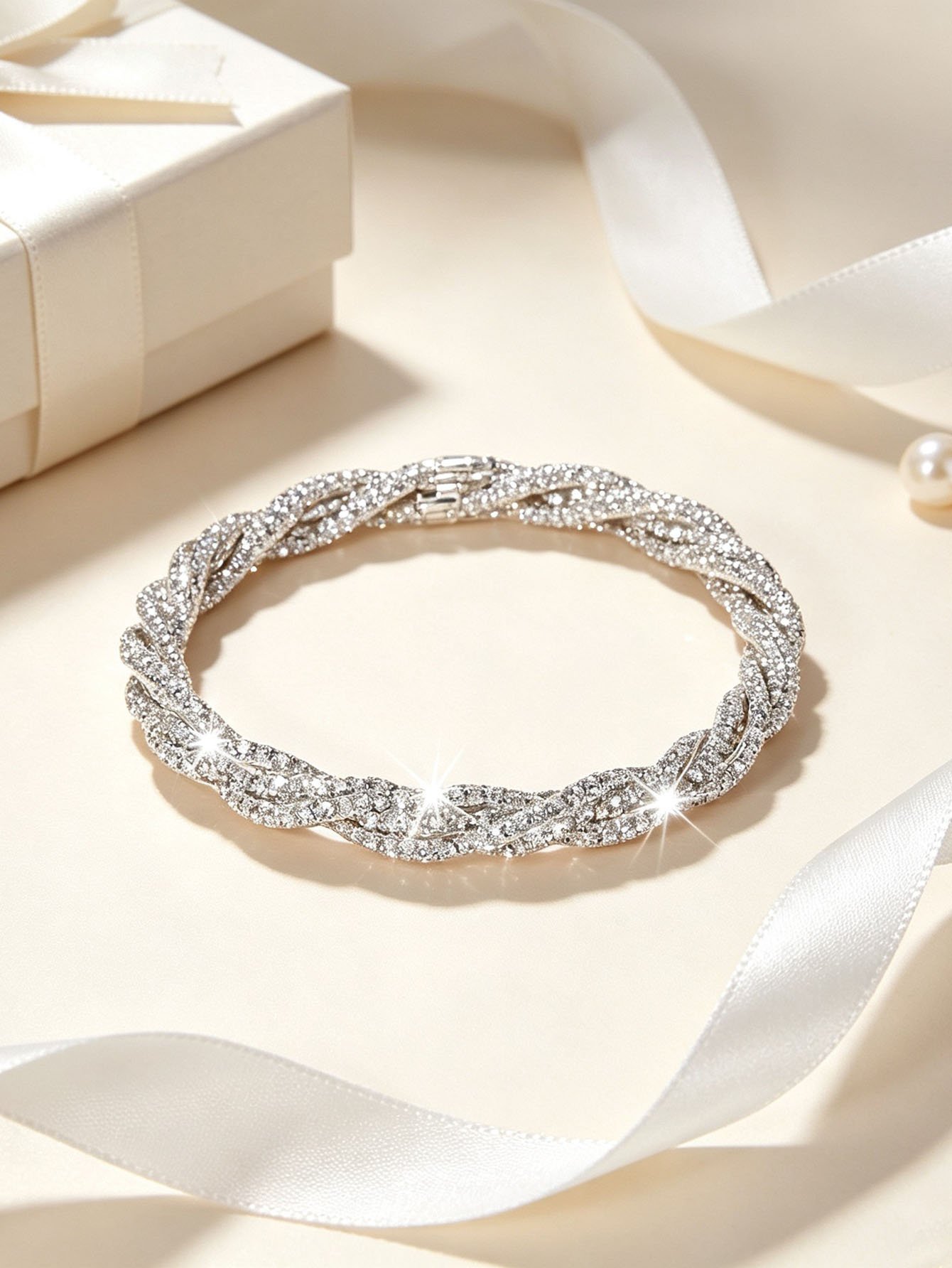 Silver Bangle Bracelet for Everyday Luxury | Casual Wear Single Piece.