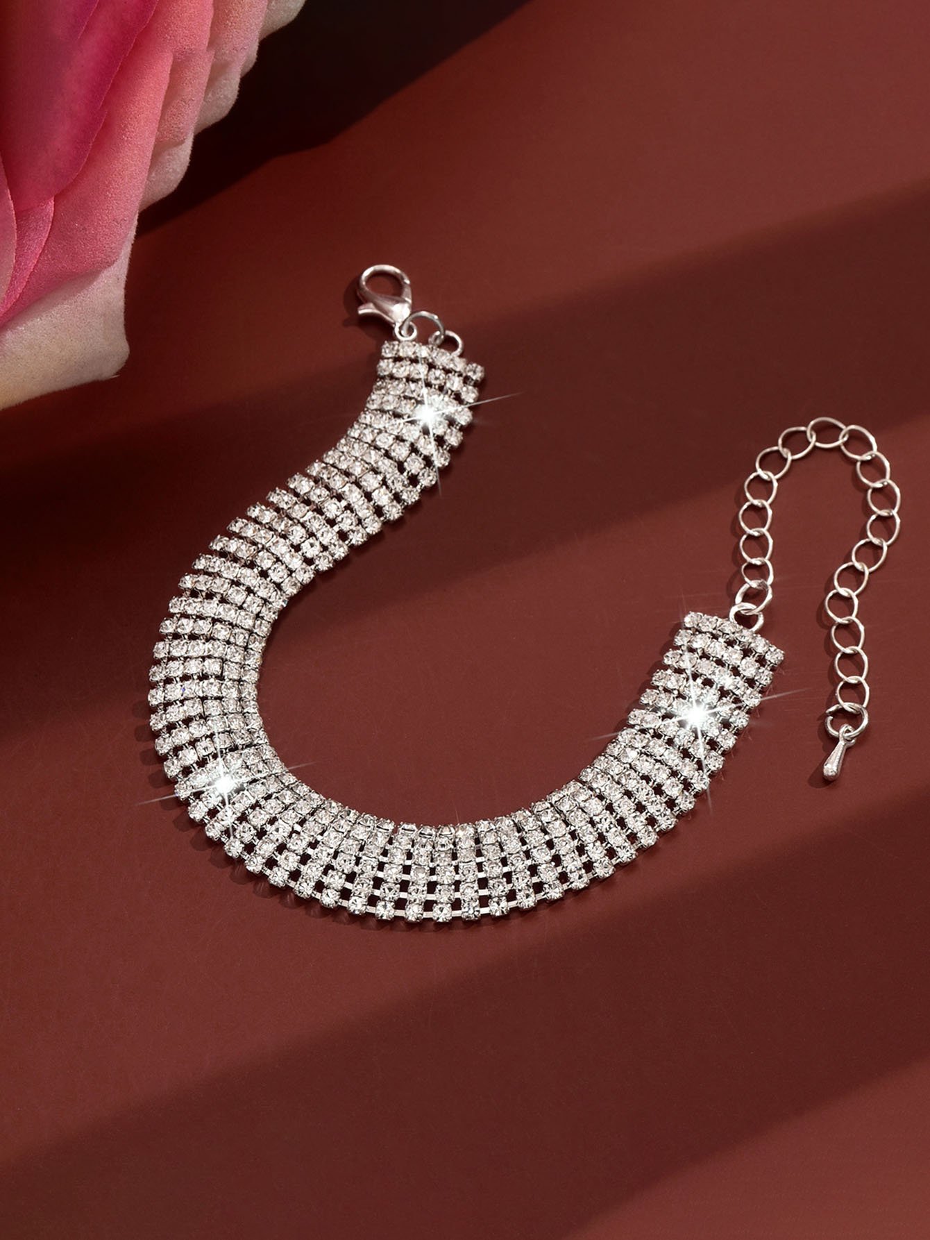 Sparkling Silver Charm Bracelet for Women - Everyday Wear.