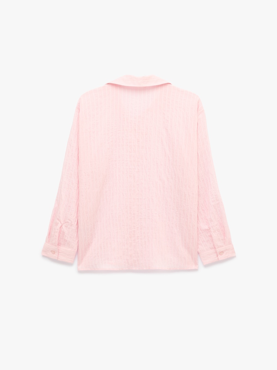 Striped Long Sleeves Oversized Shirt