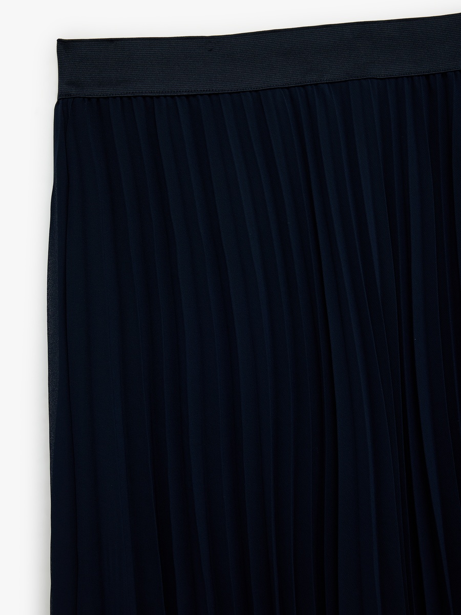 Solid Pleated Chiffon Skirt