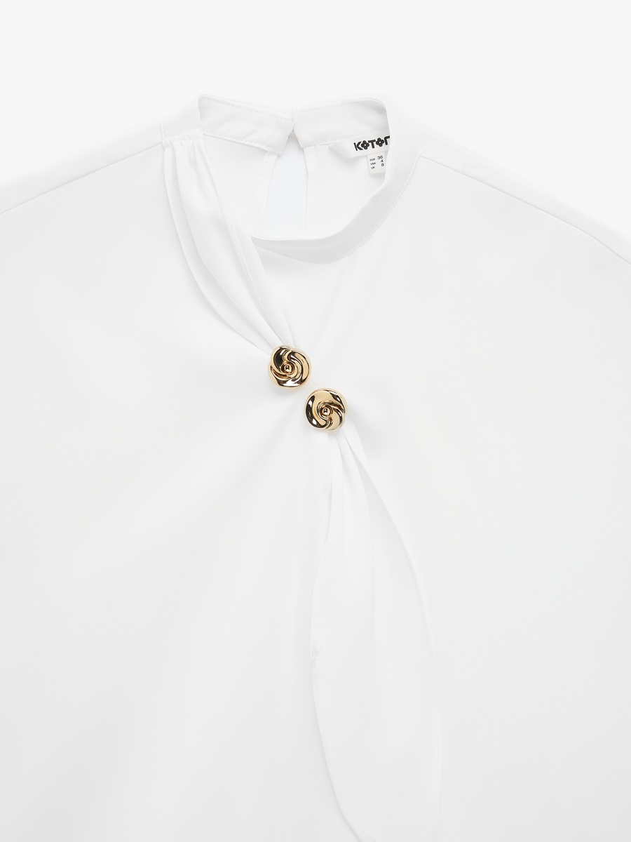 Solid Extended Short Sleeves Satin Top