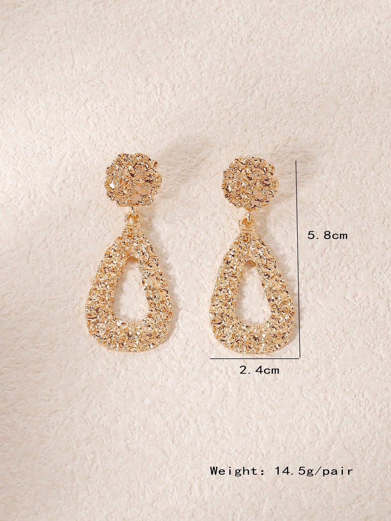 Sparkling Gold Teardrop Dangle Earrings - Casual Wear for Her.