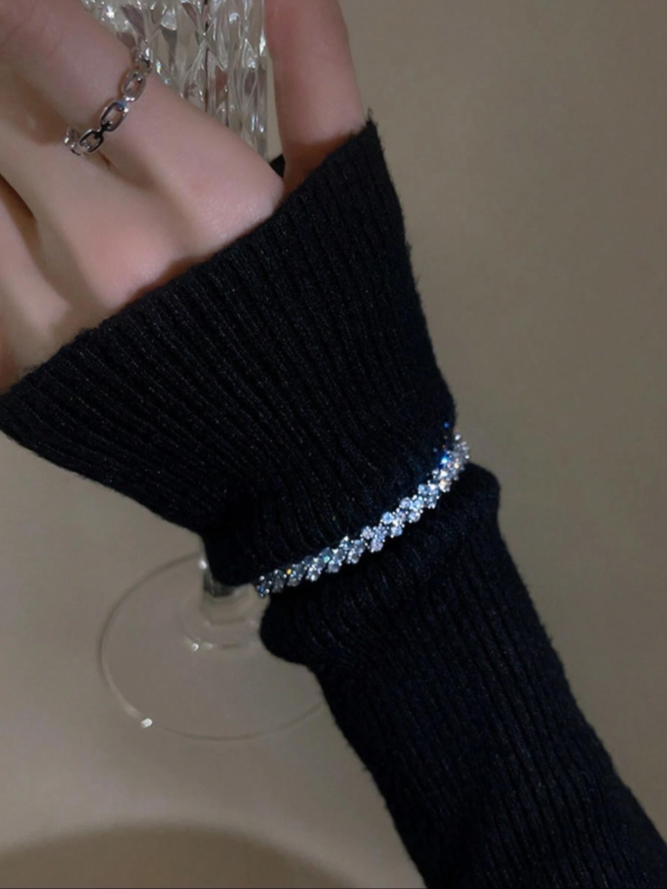 Silver Zirconia Tennis Bracelet for Women - Casual Sparkle.
