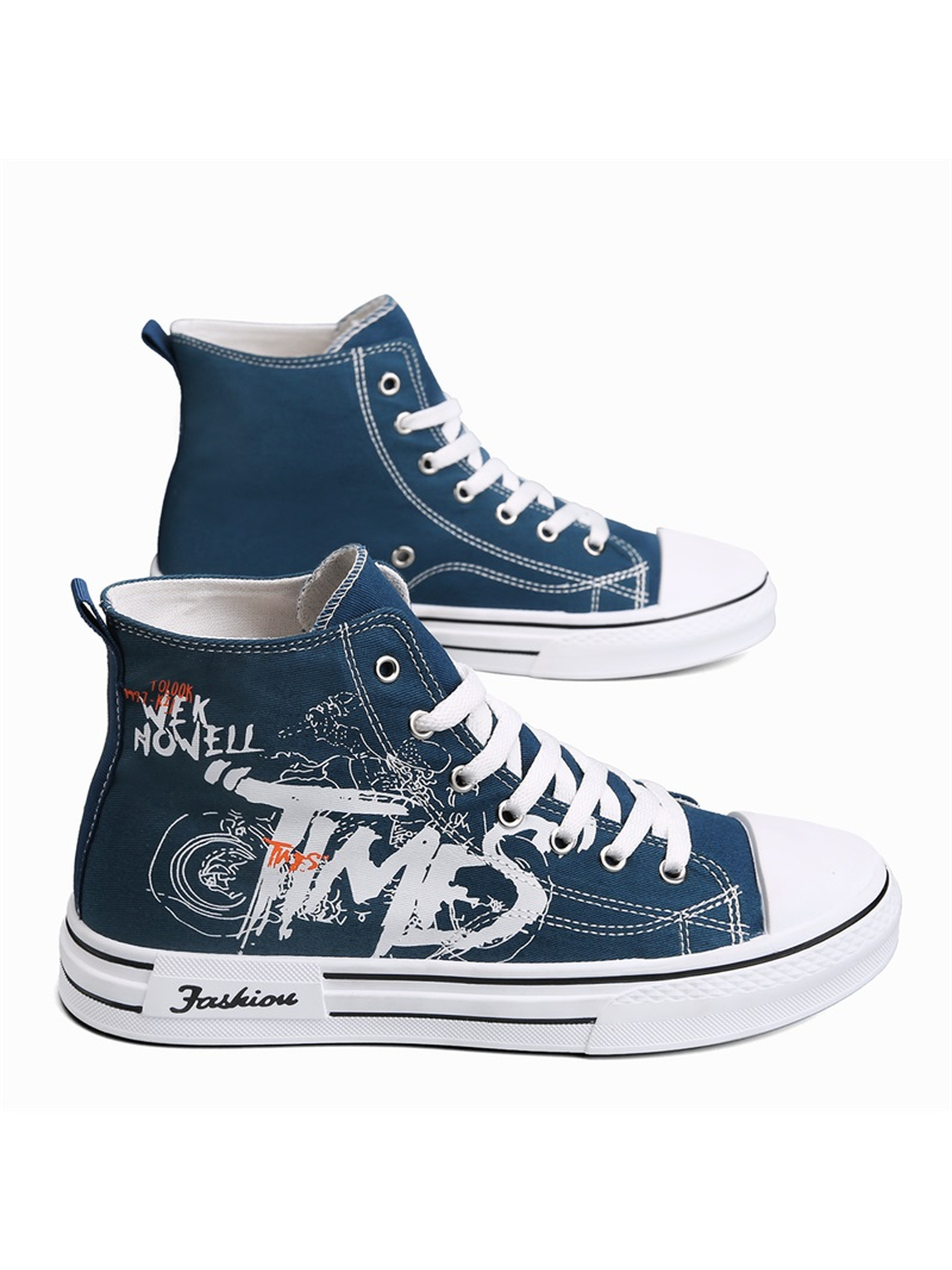 Printed High-Top Sneakers
