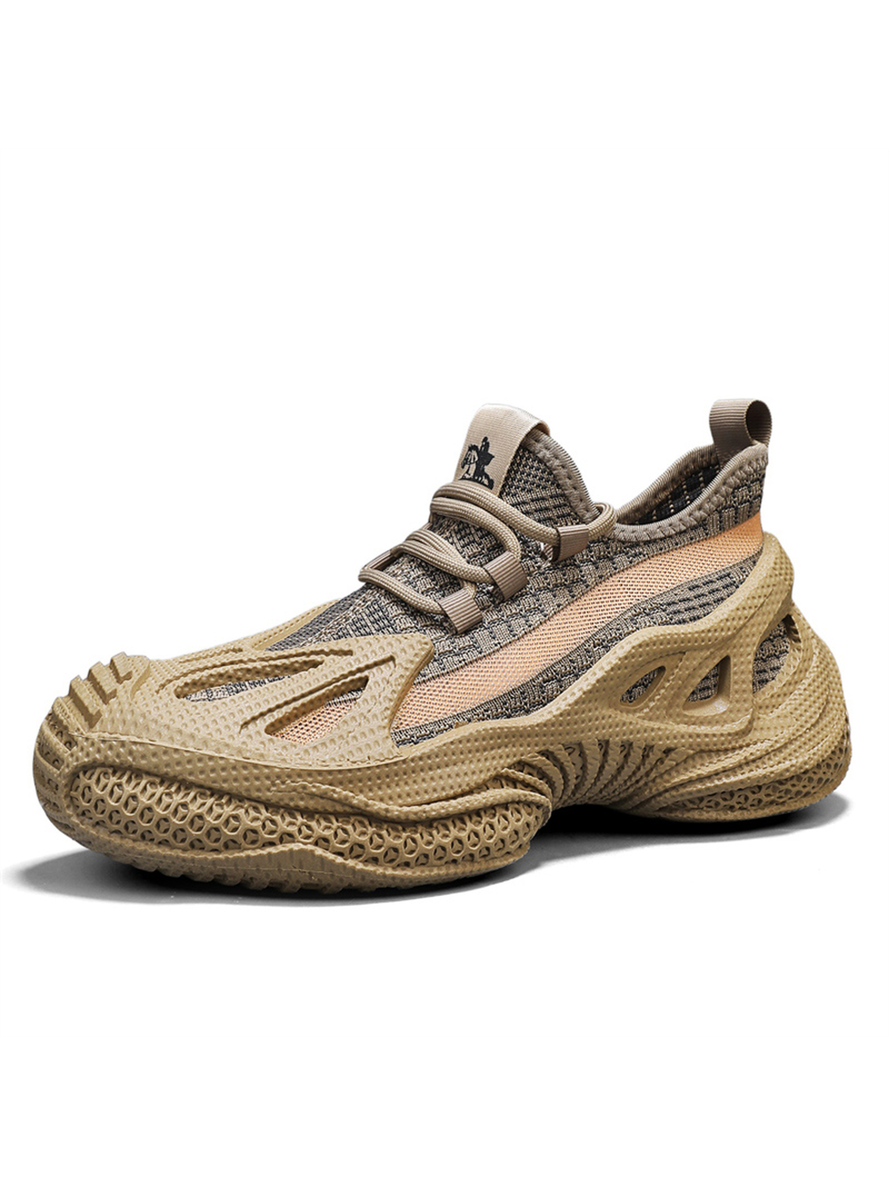 Khaki Men Performance Knit Sneakers