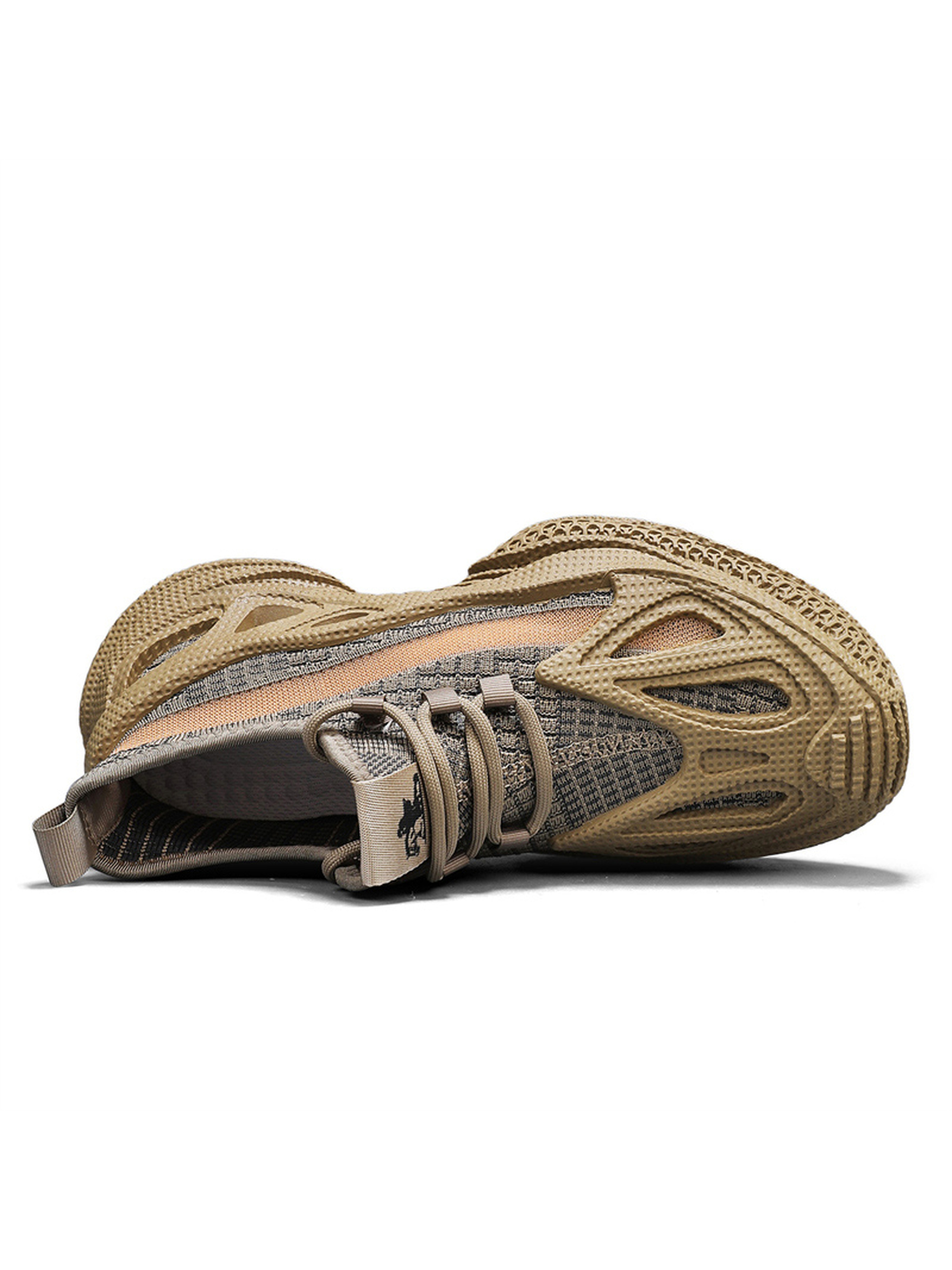 Khaki Men Performance Knit Sneakers