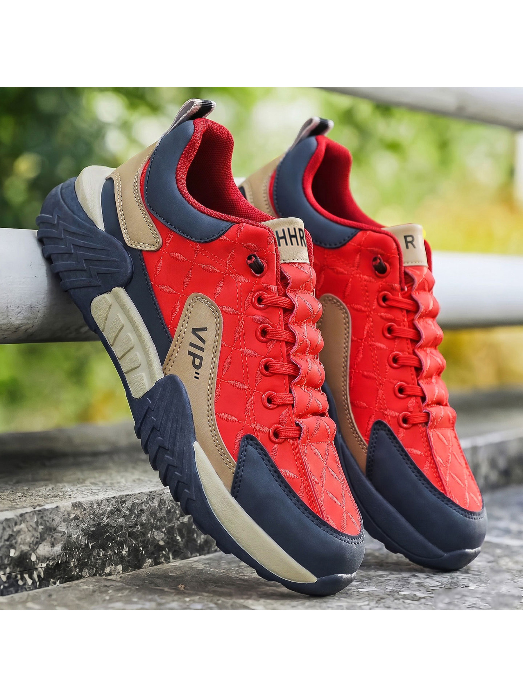 Contrast Tab Lace Detail Sneakers