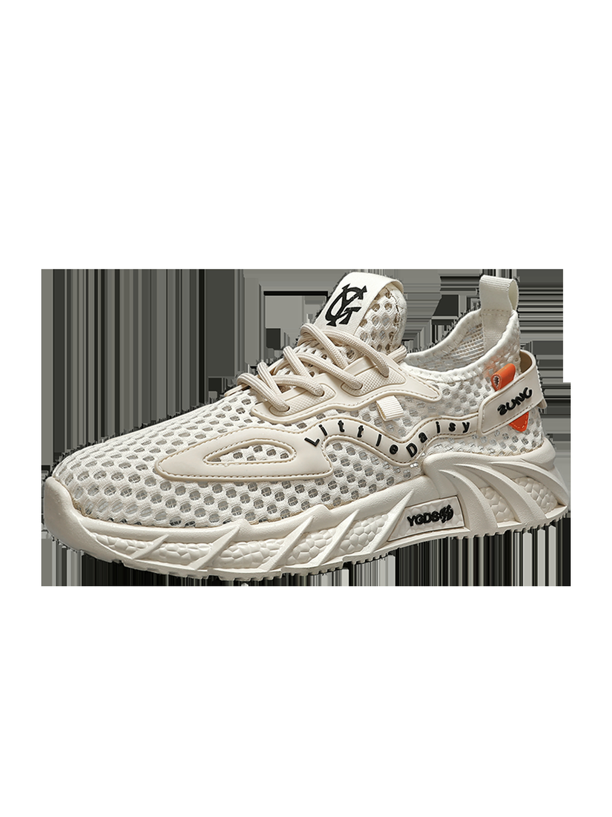 Cream Lightweight Breathable Sports Sneakers