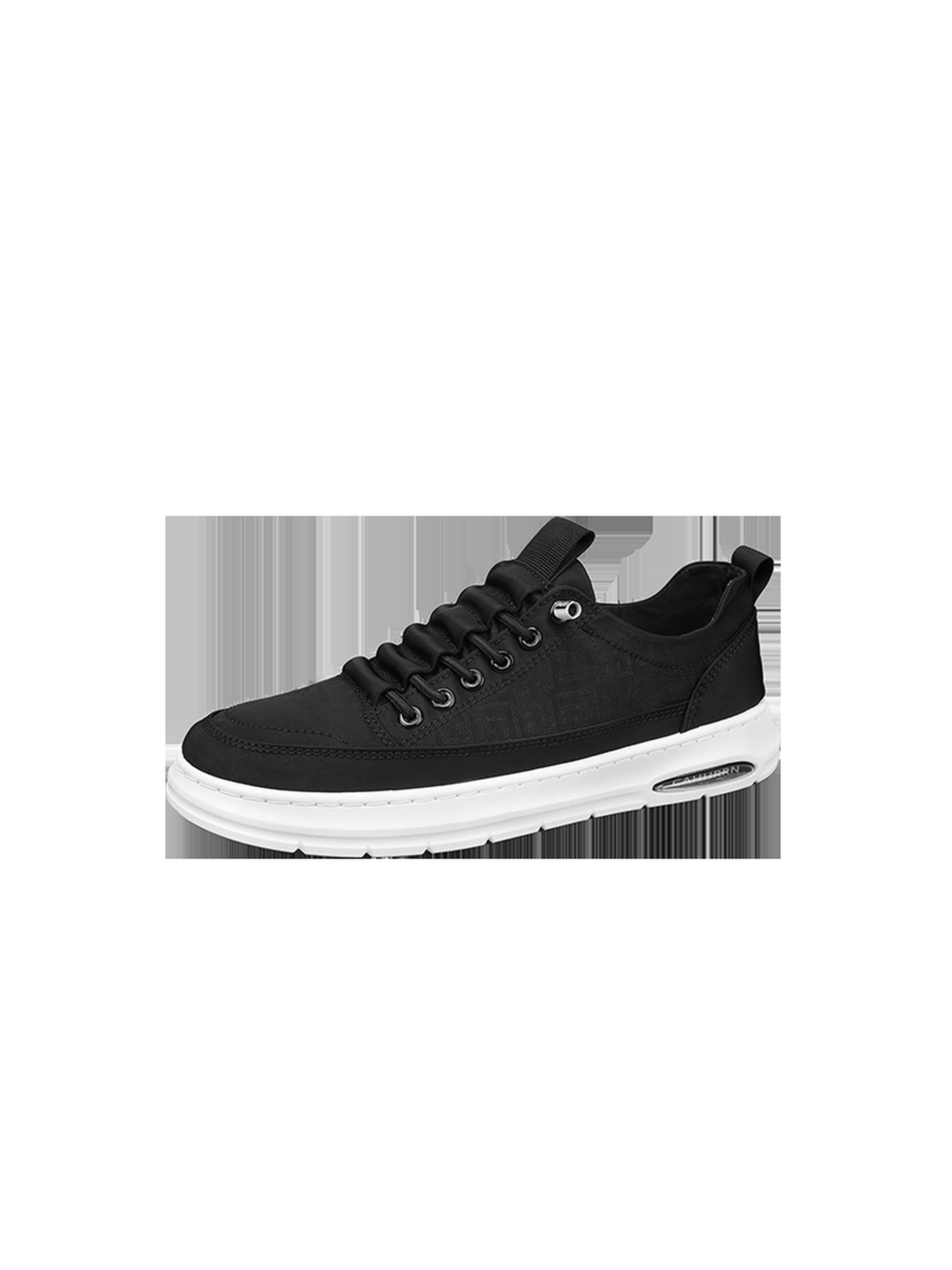 Black Solid Lace Up Sneakers