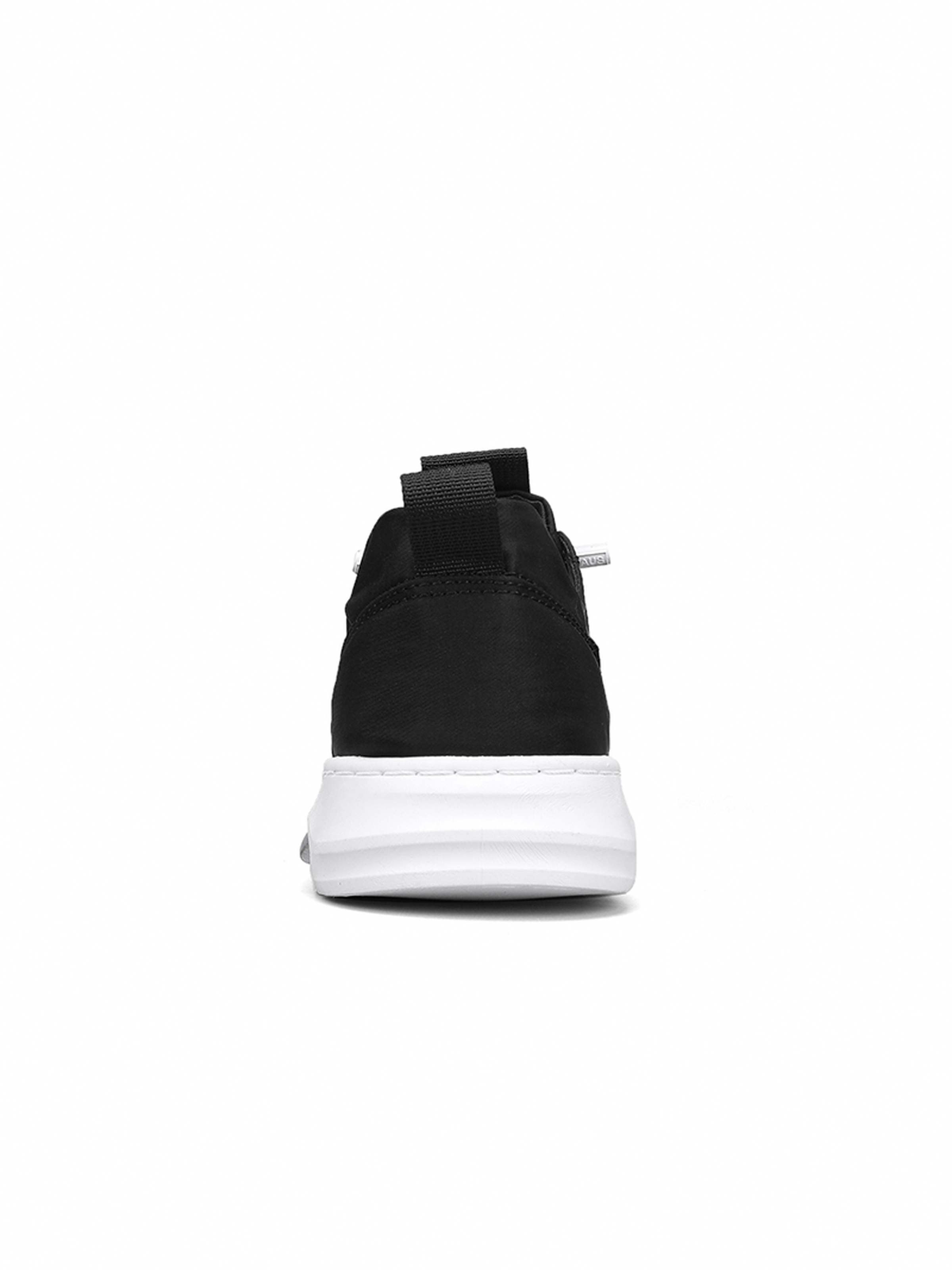 Black Solid Lace Up Sneakers