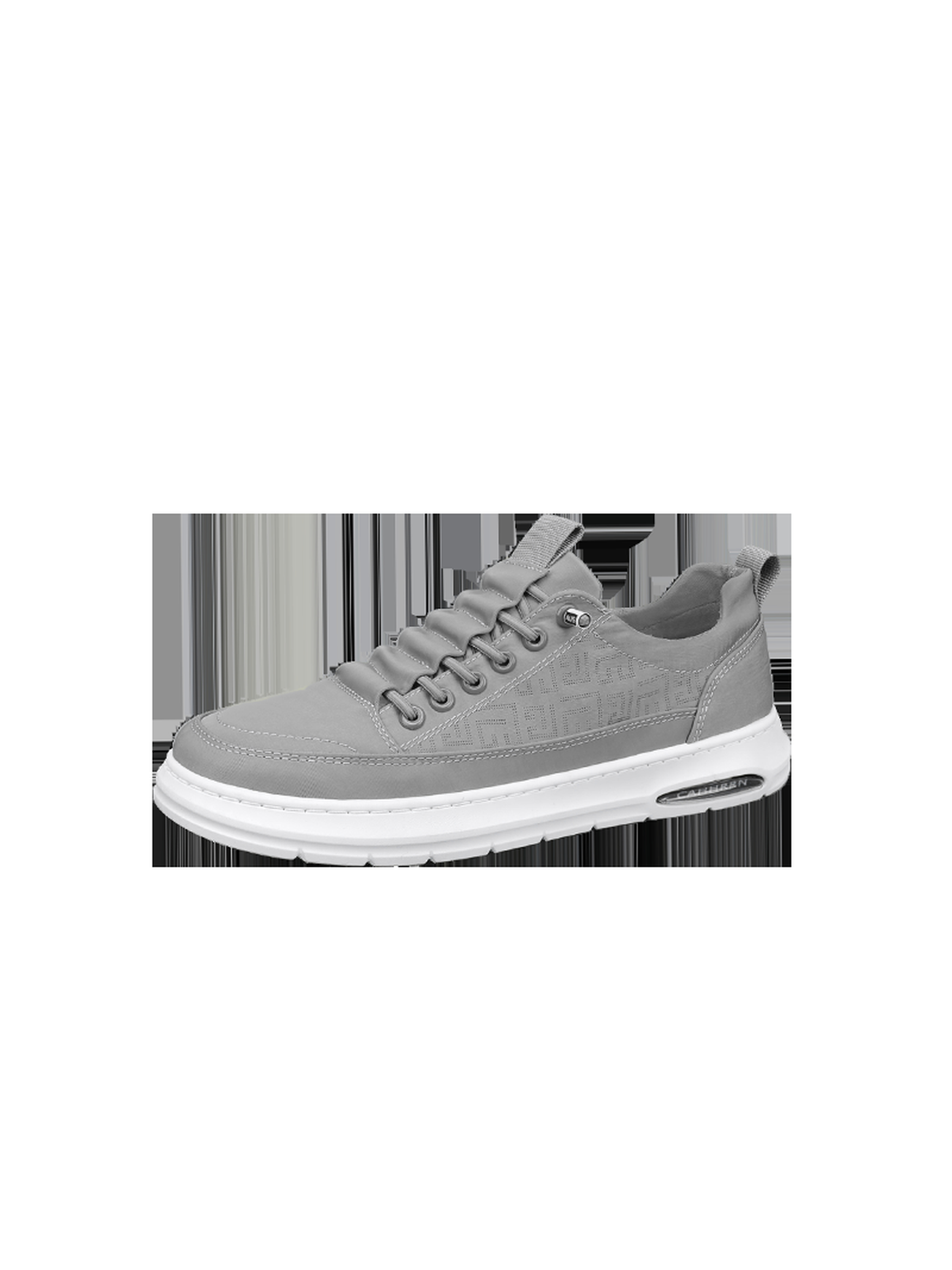 Mens Grey Lace Design Casual Sneakers