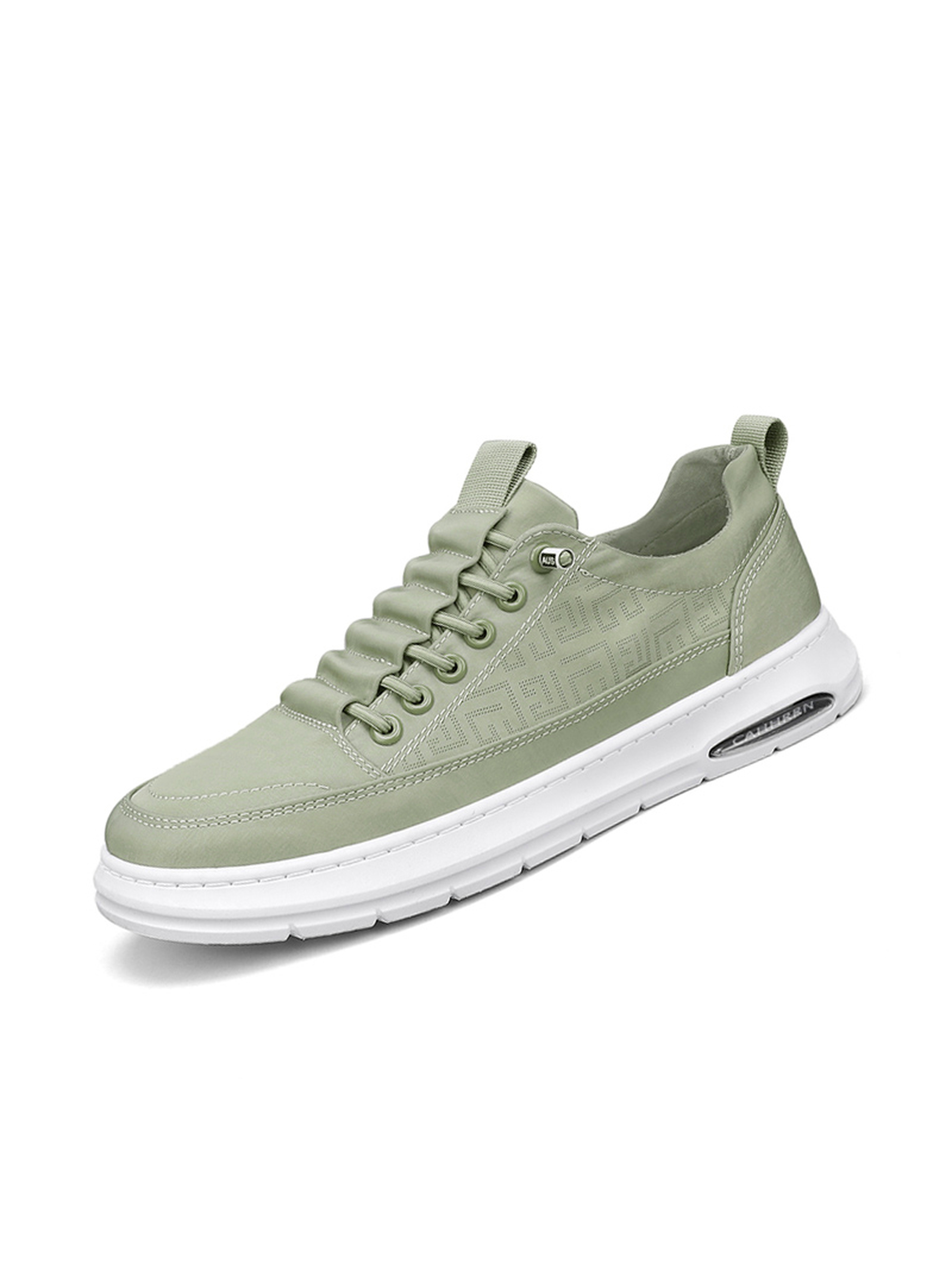 Mens Sage Green  Lace Design Casual Sneakers