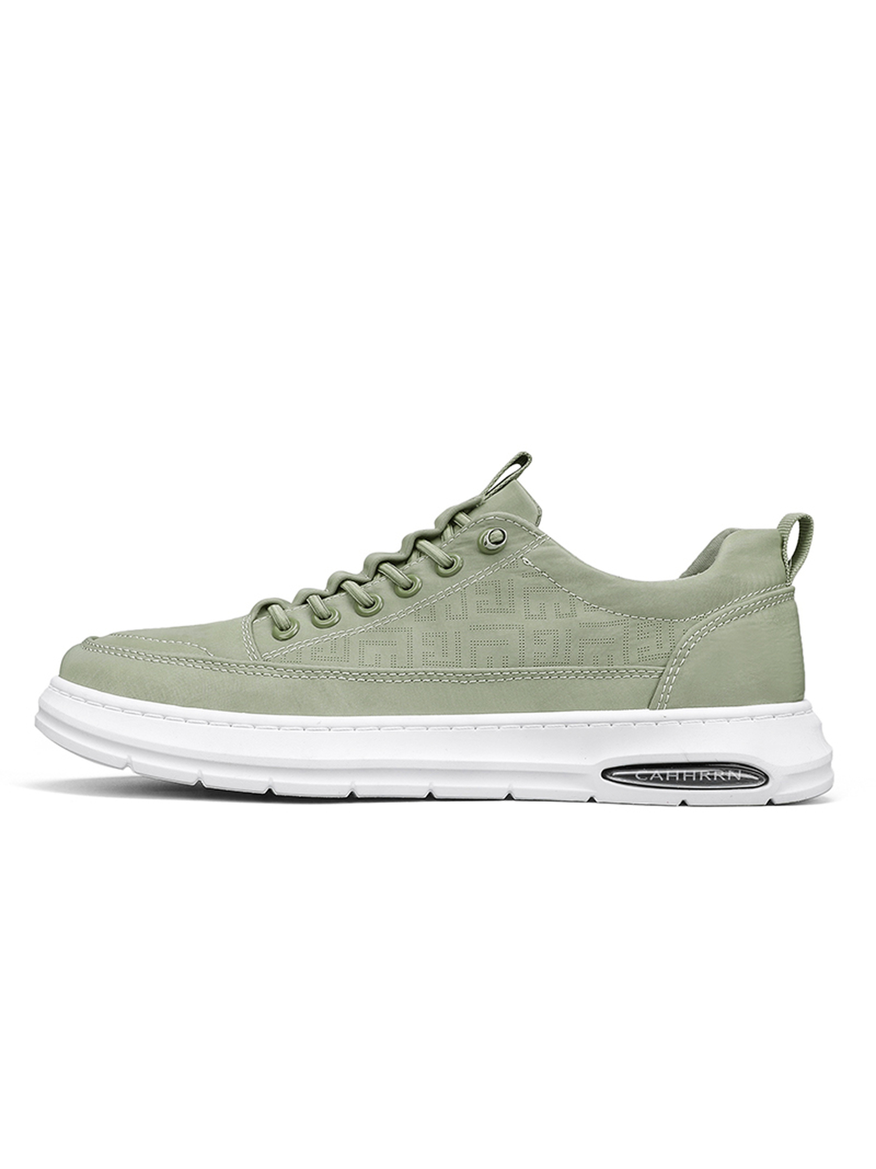 Mens Sage Green  Lace Design Casual Sneakers