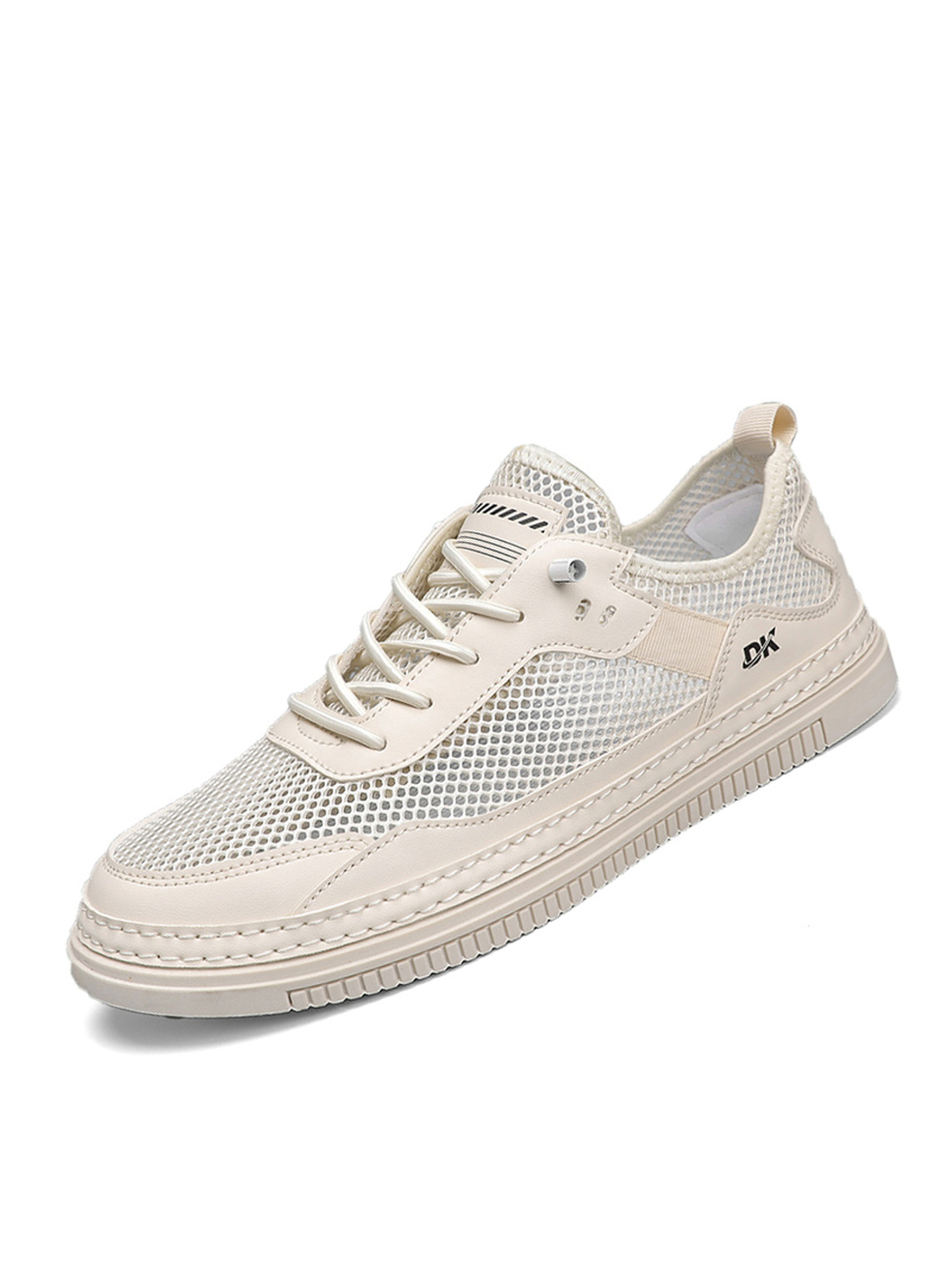 Beige Breathable Mesh Sneakers