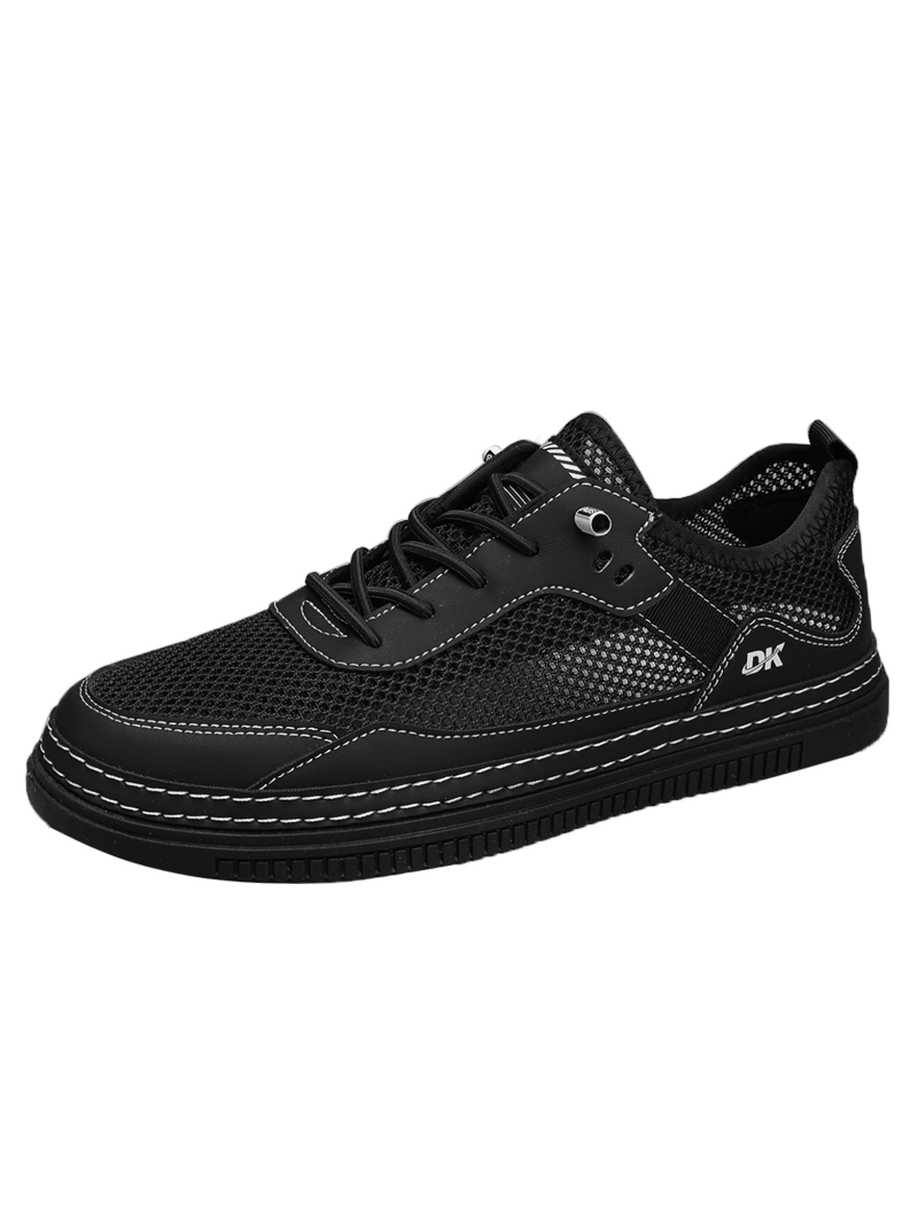 Black Mesh Casual Sneakers