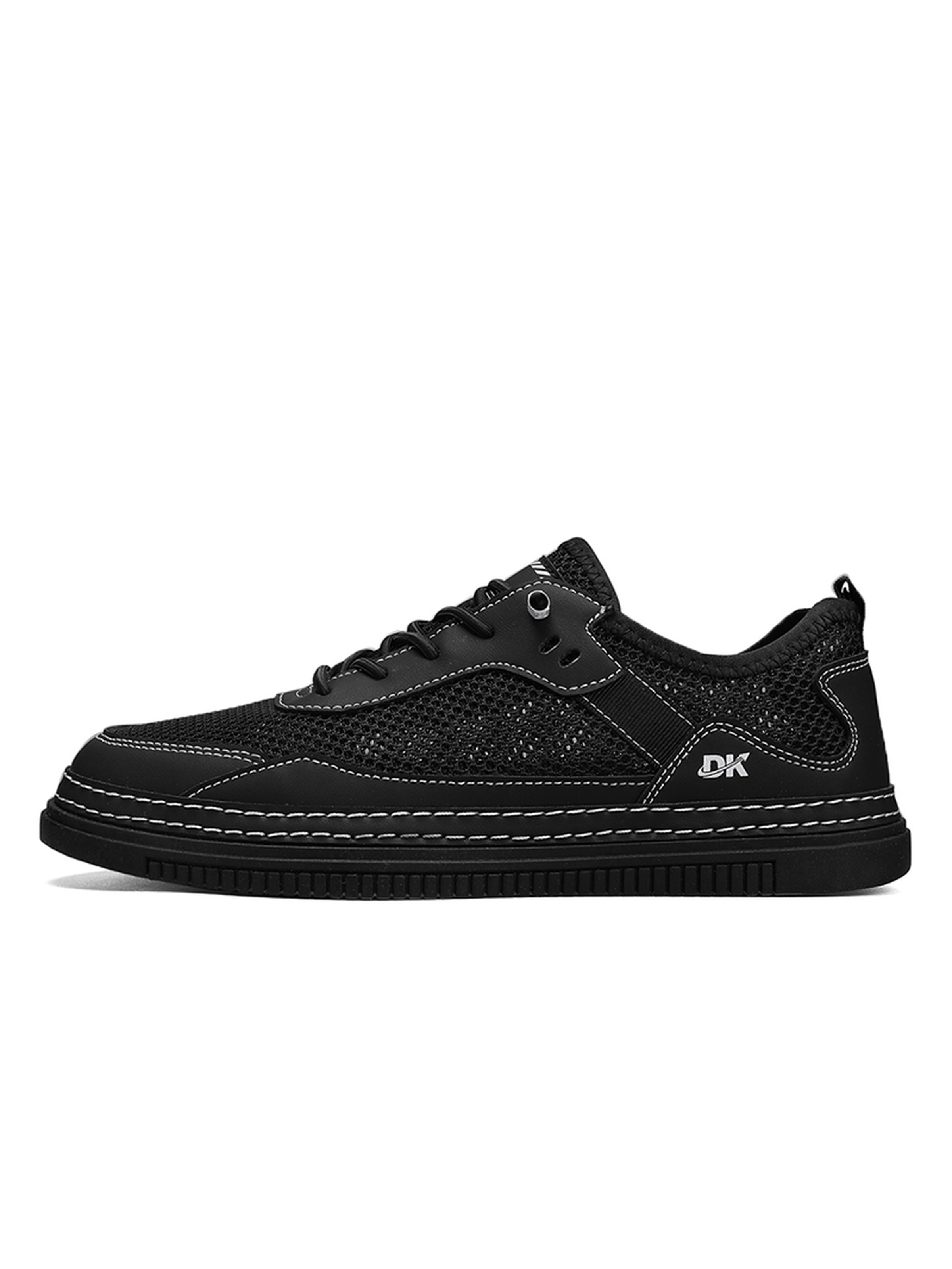 Black Mesh Casual Sneakers