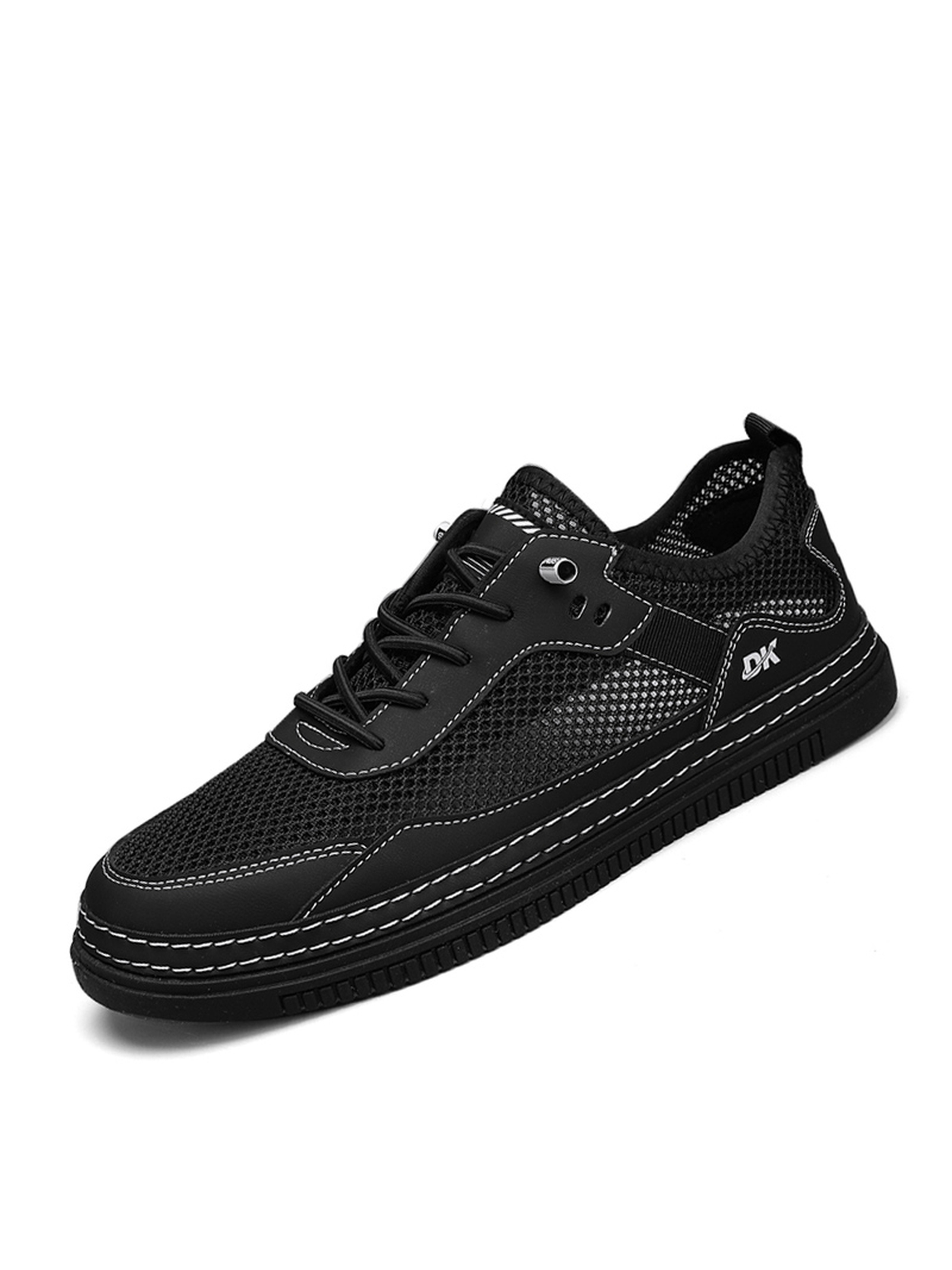 Black Mesh Casual Sneakers