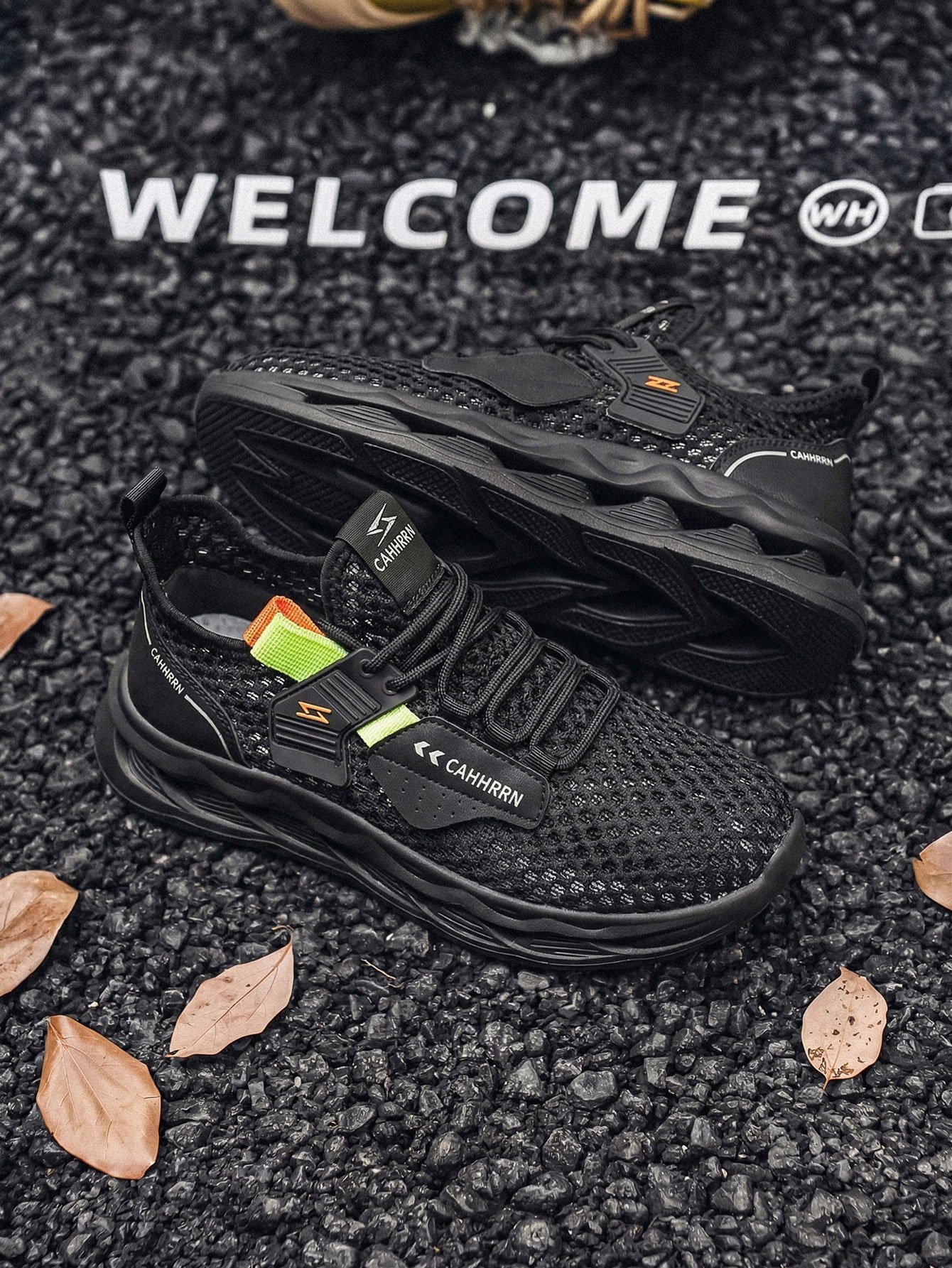 Black Breathable Mesh Sneakers