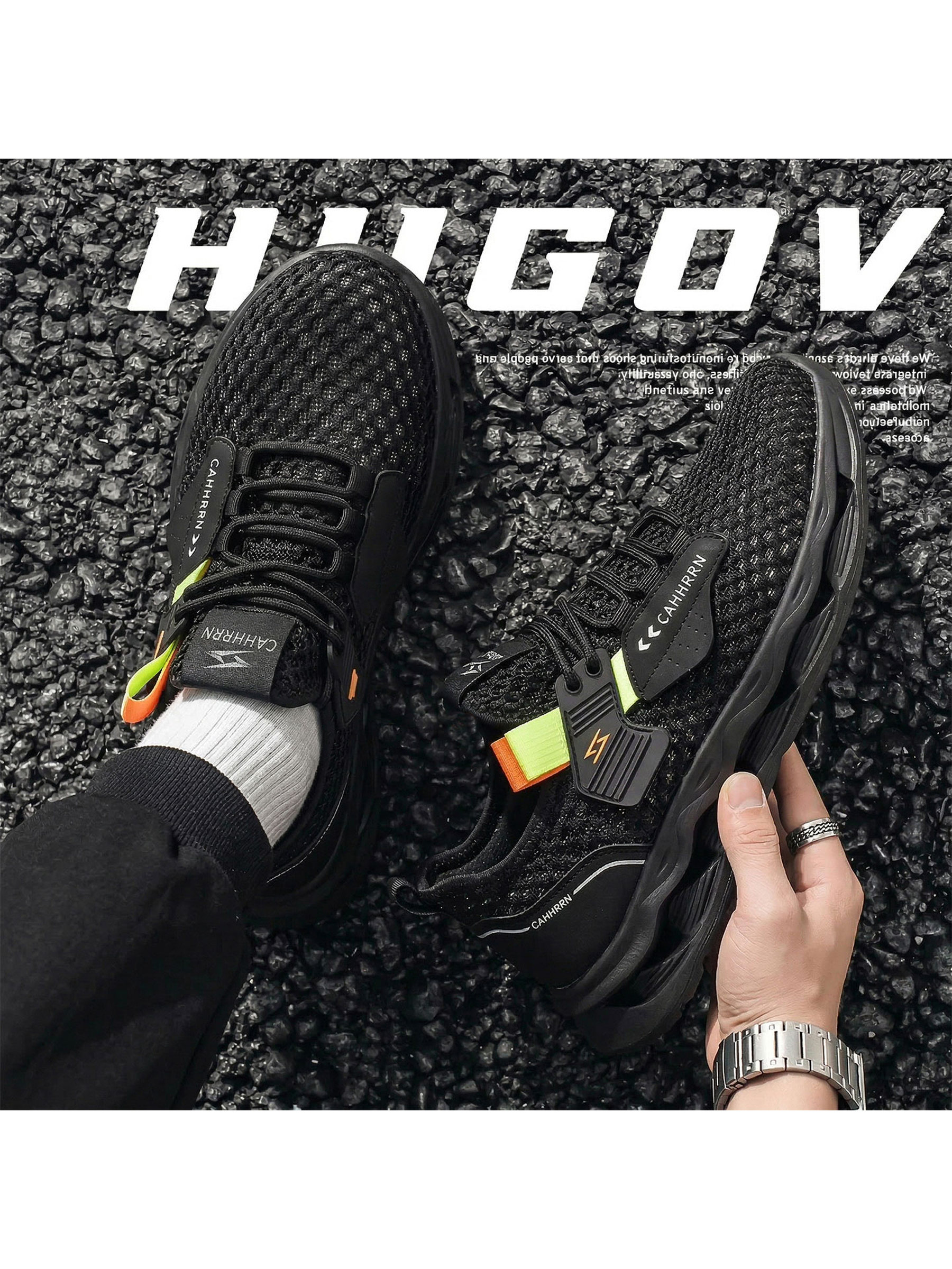 Black Breathable Mesh Sneakers