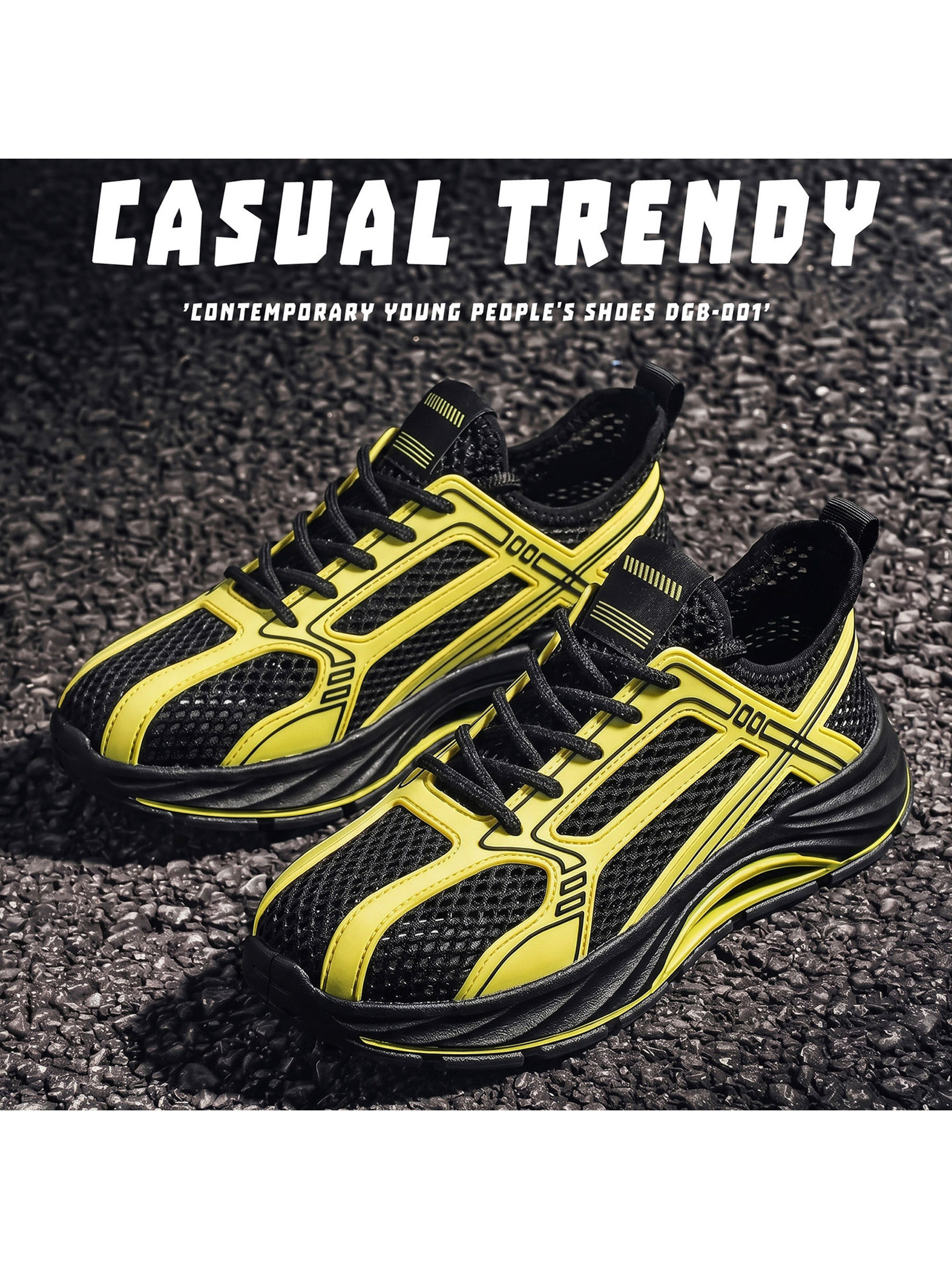 Mens Dynamic Mesh Sporty Sneakers