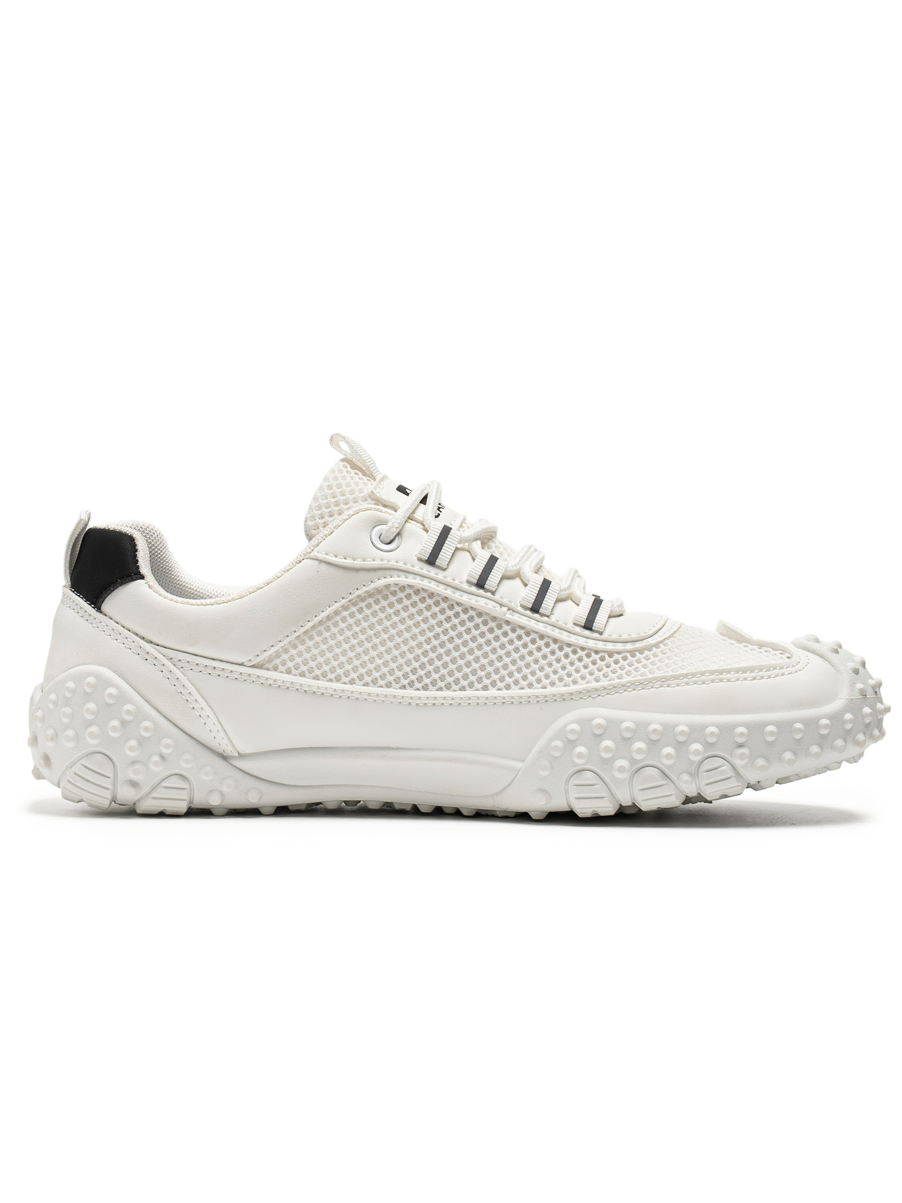 Mens White Mesh Lifestyle Sneakers