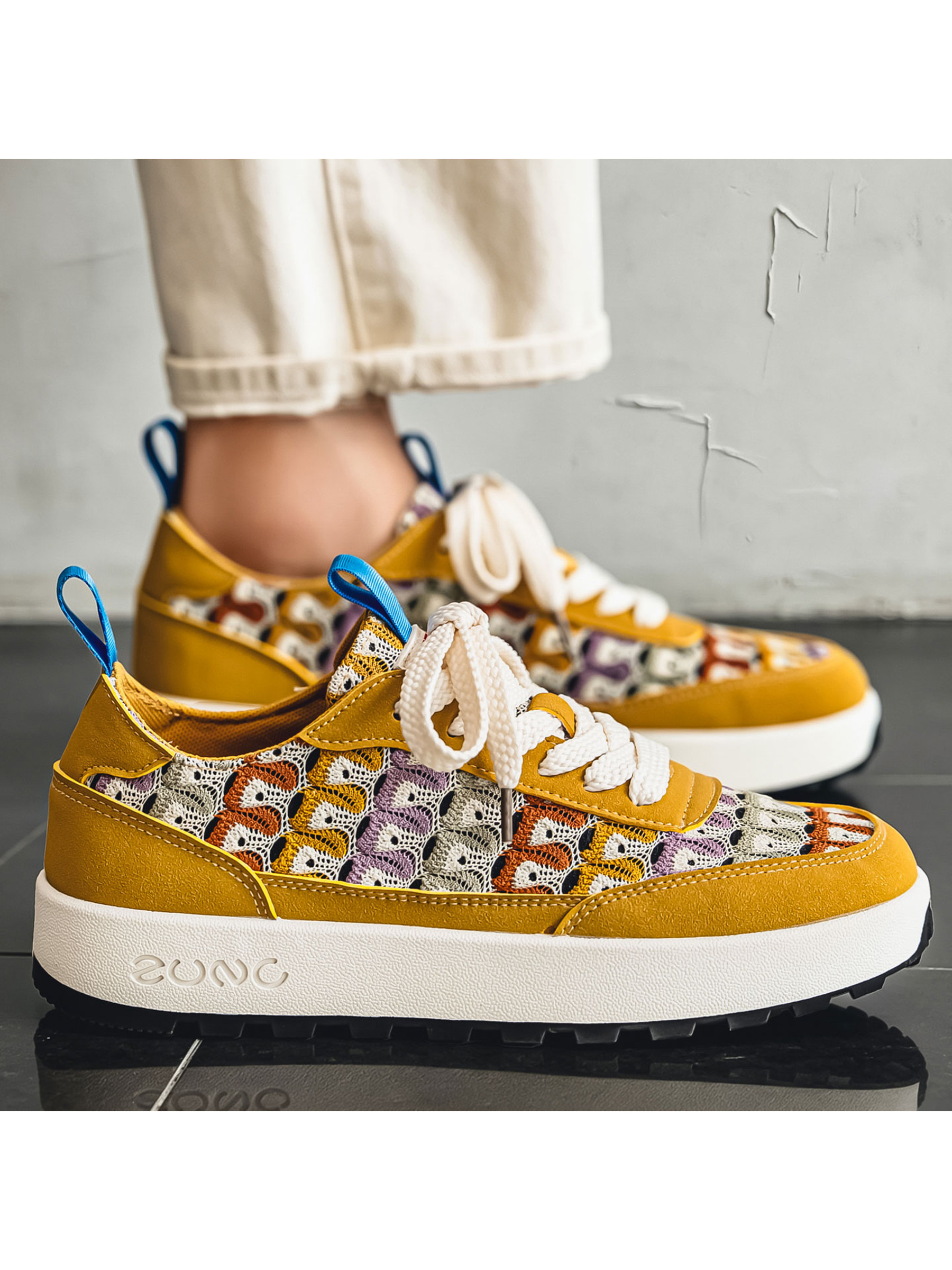 Multi-Color Mesh Sporty Sneakers