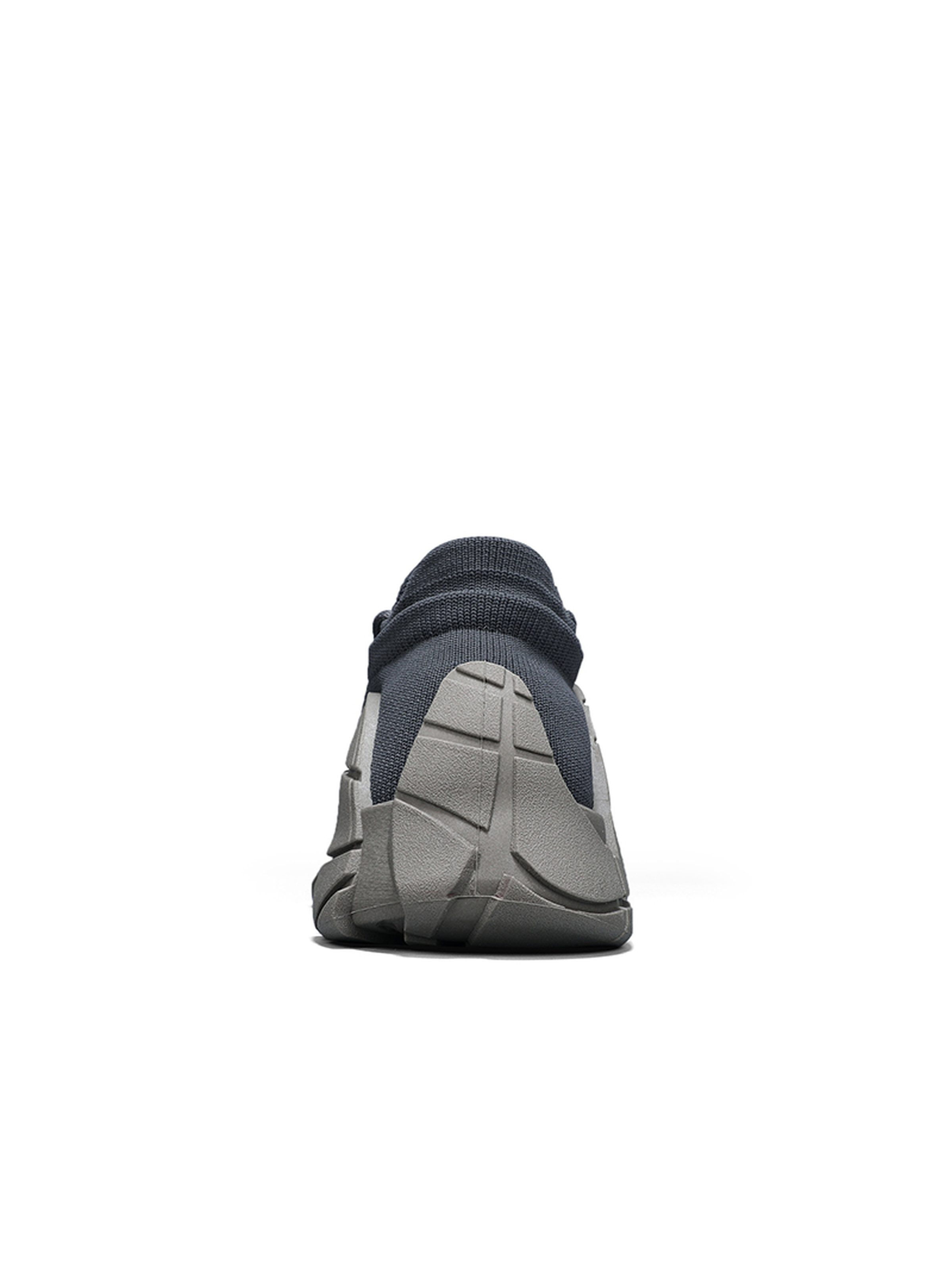 Mens Grey Knit Sporty Sneakers