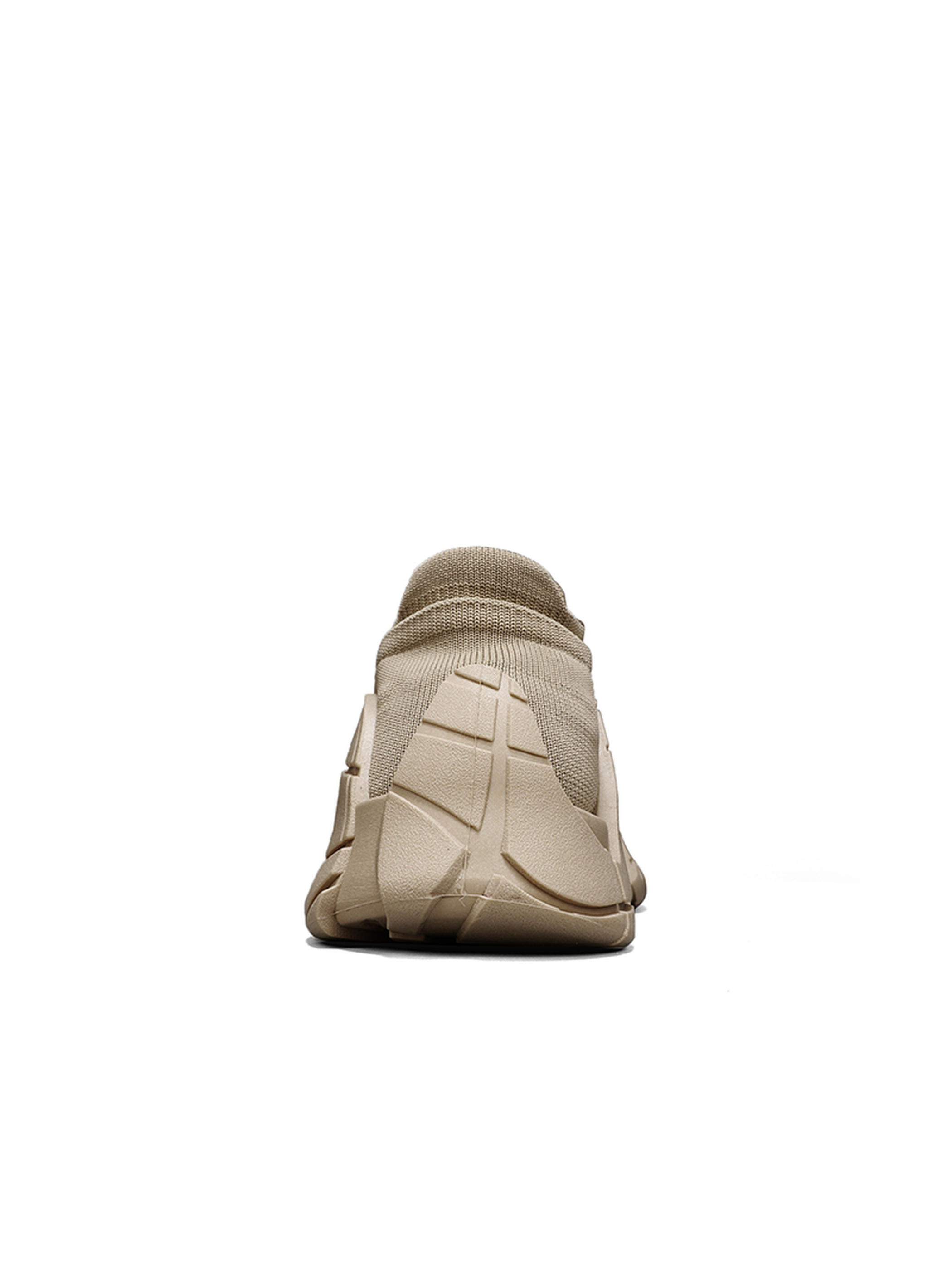 Mens Tan Knit Athletic Sneakers