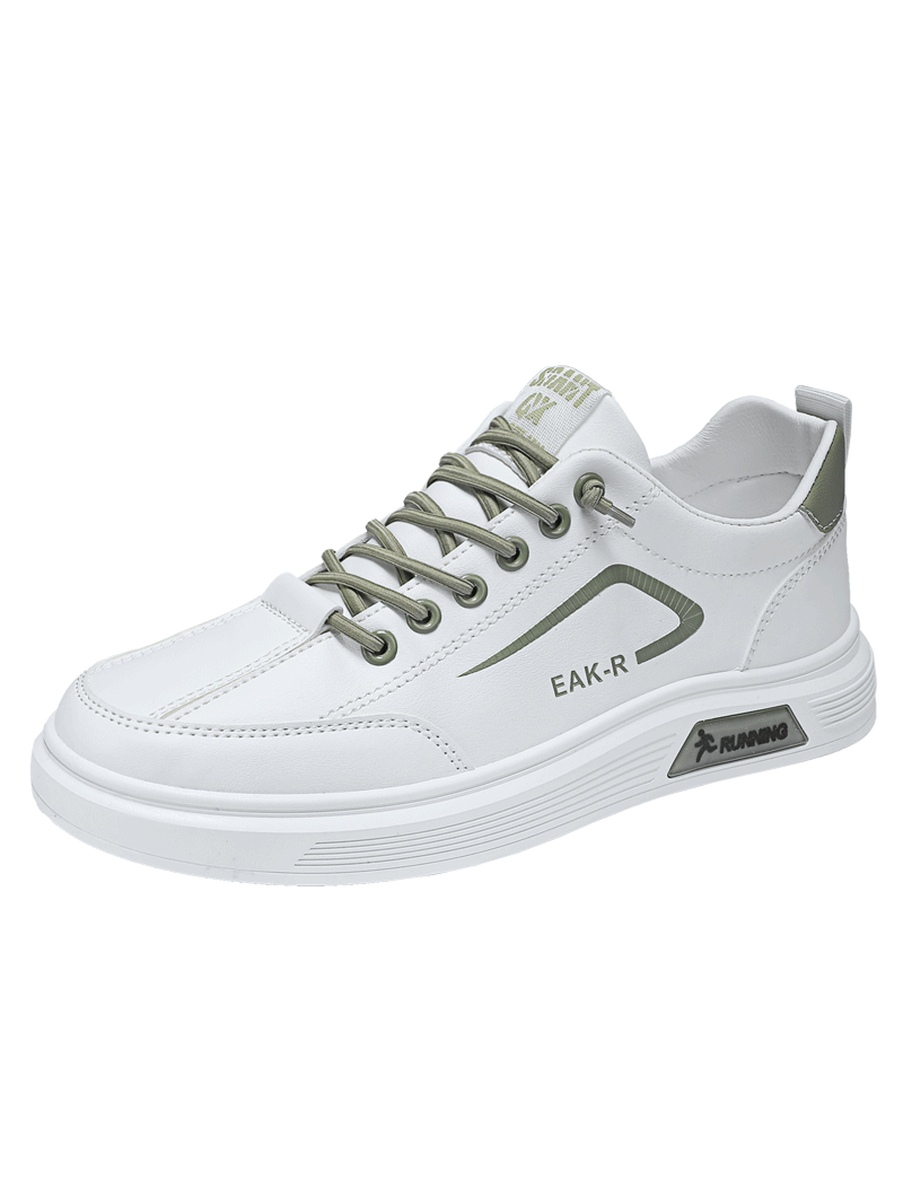 Mens White Casual Sporty Sneakers