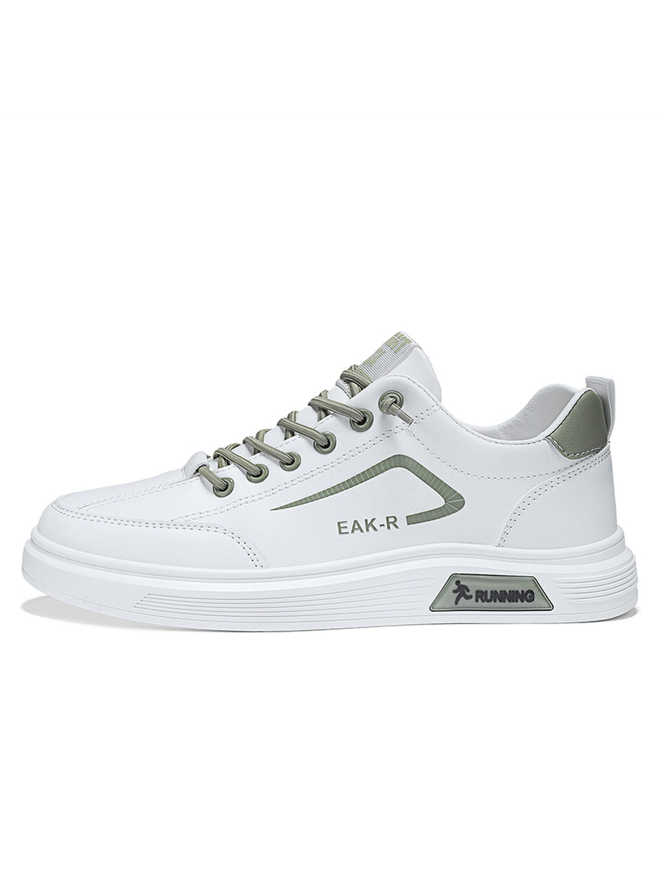 Mens White Casual Sporty Sneakers