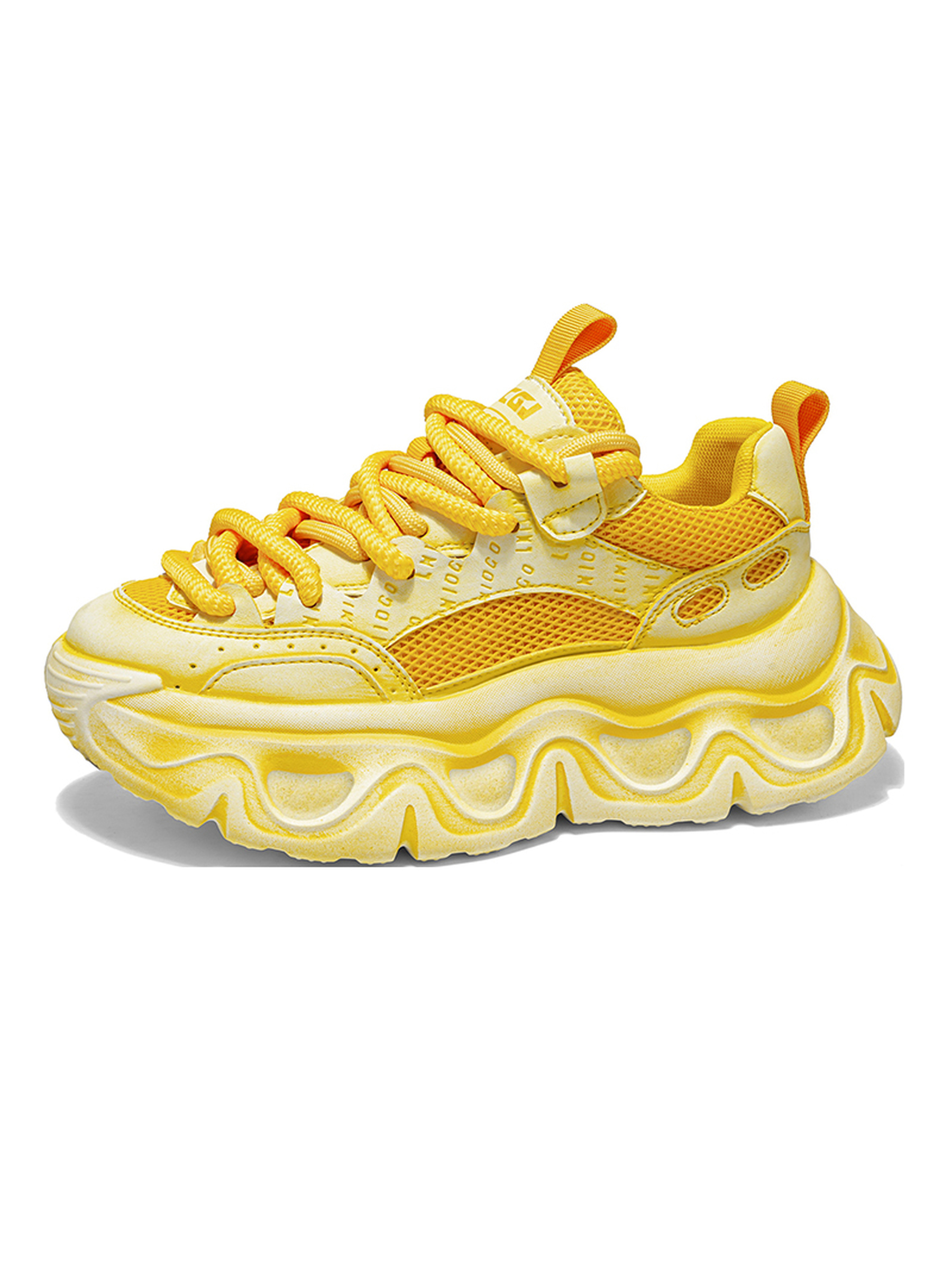 Mens Vibrant Yellow Chunky Sneakers