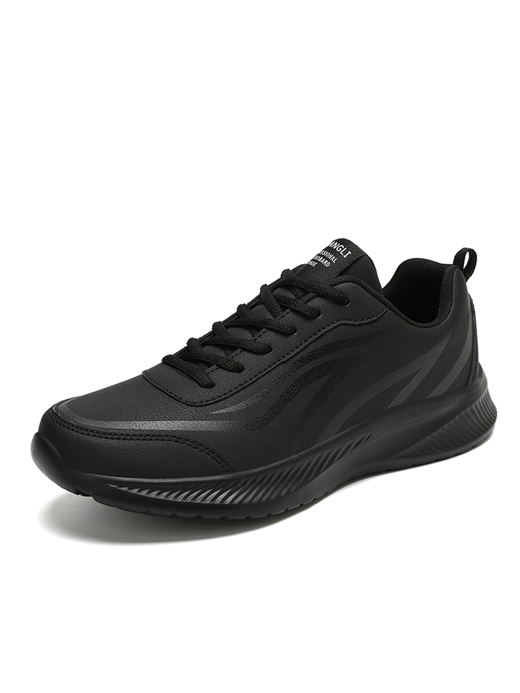 Black Lace Up Athleisure Sneakers