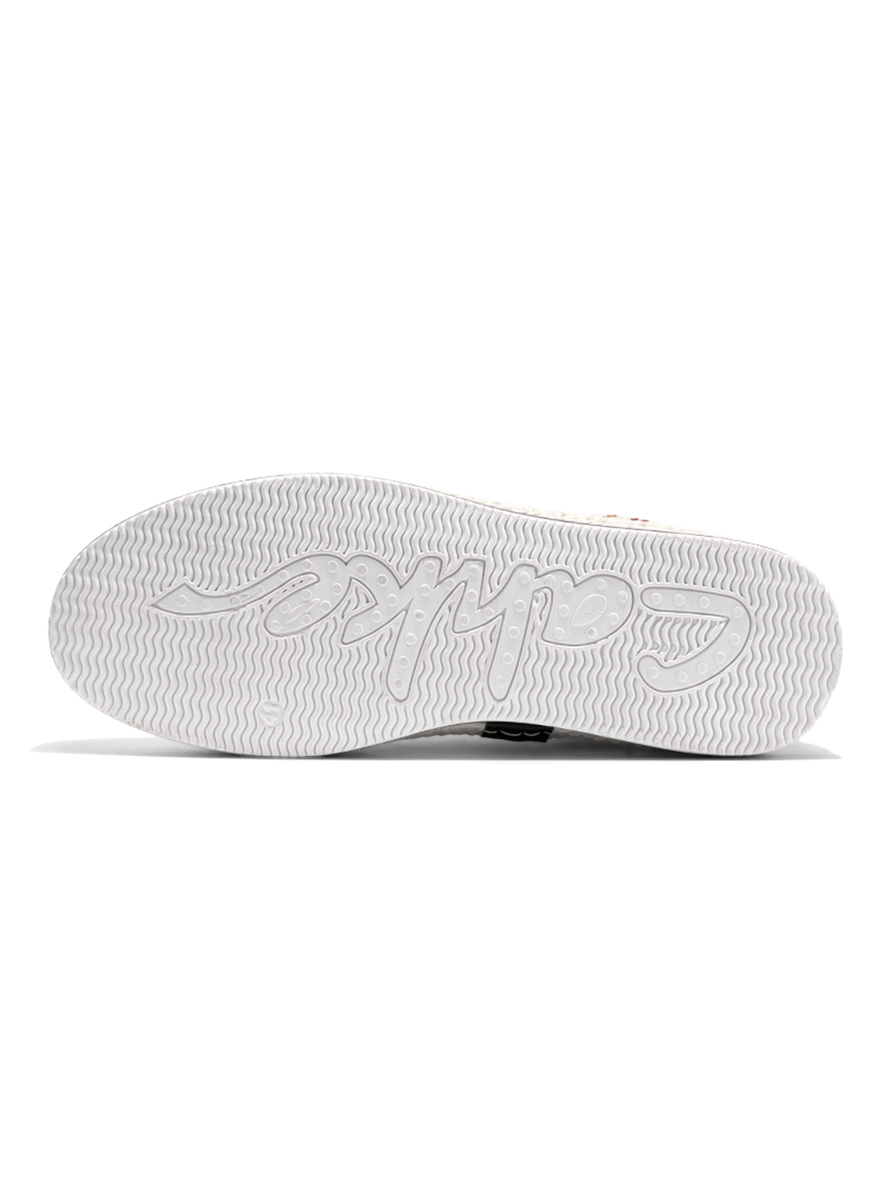 Beige Espadrille Sneakers with Pattern Stripes