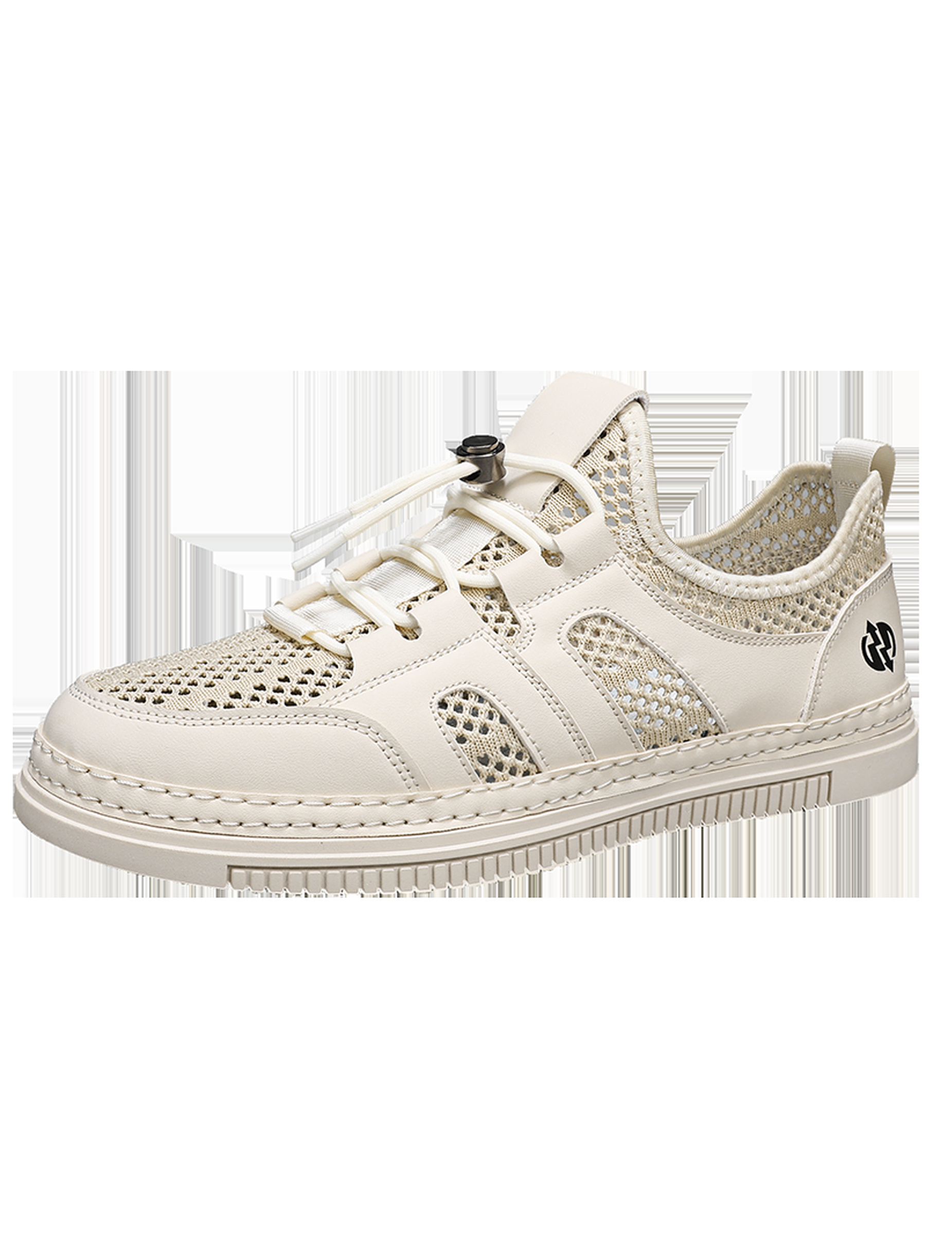 Cream Breathable Mesh Sneakers