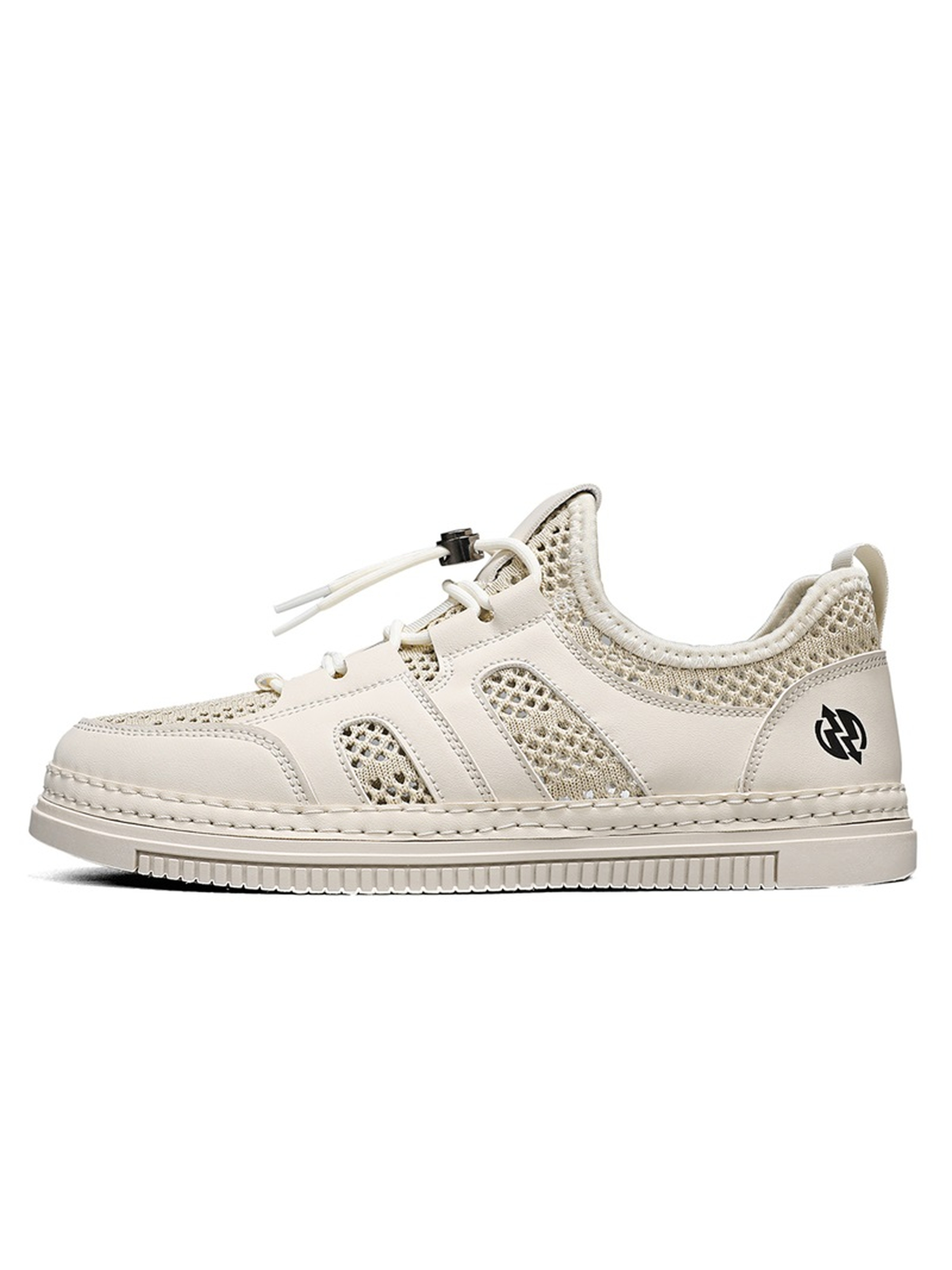 Cream Breathable Mesh Sneakers