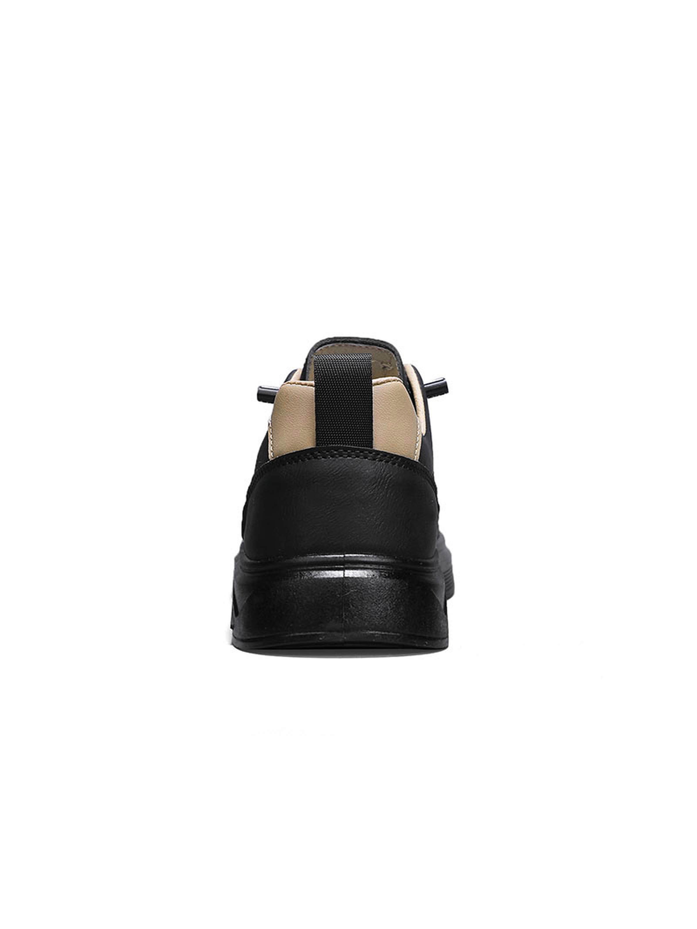 Black Lace-Up Casual Sneakers