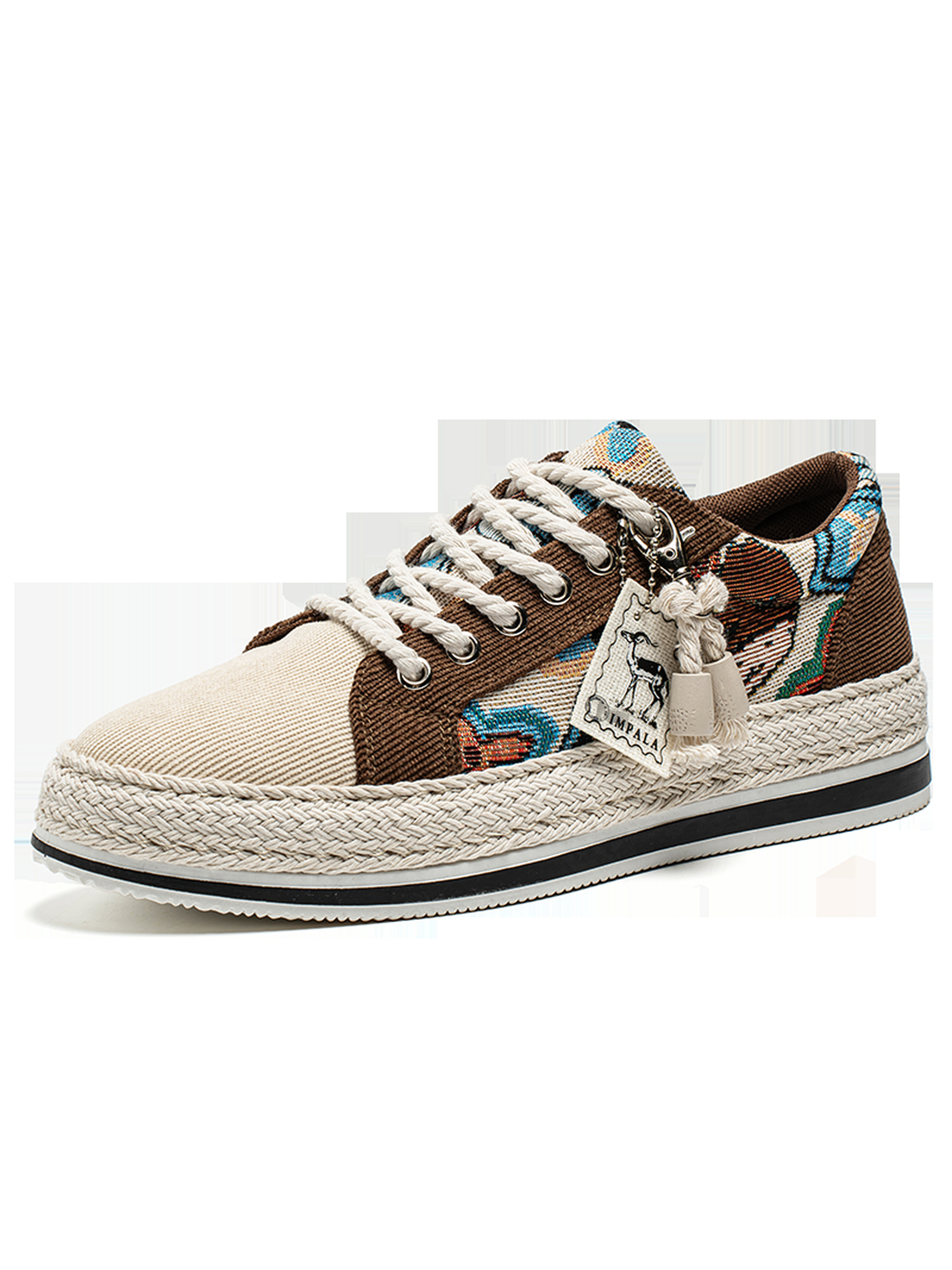 Mens Patterned Espadrille Sneakers
