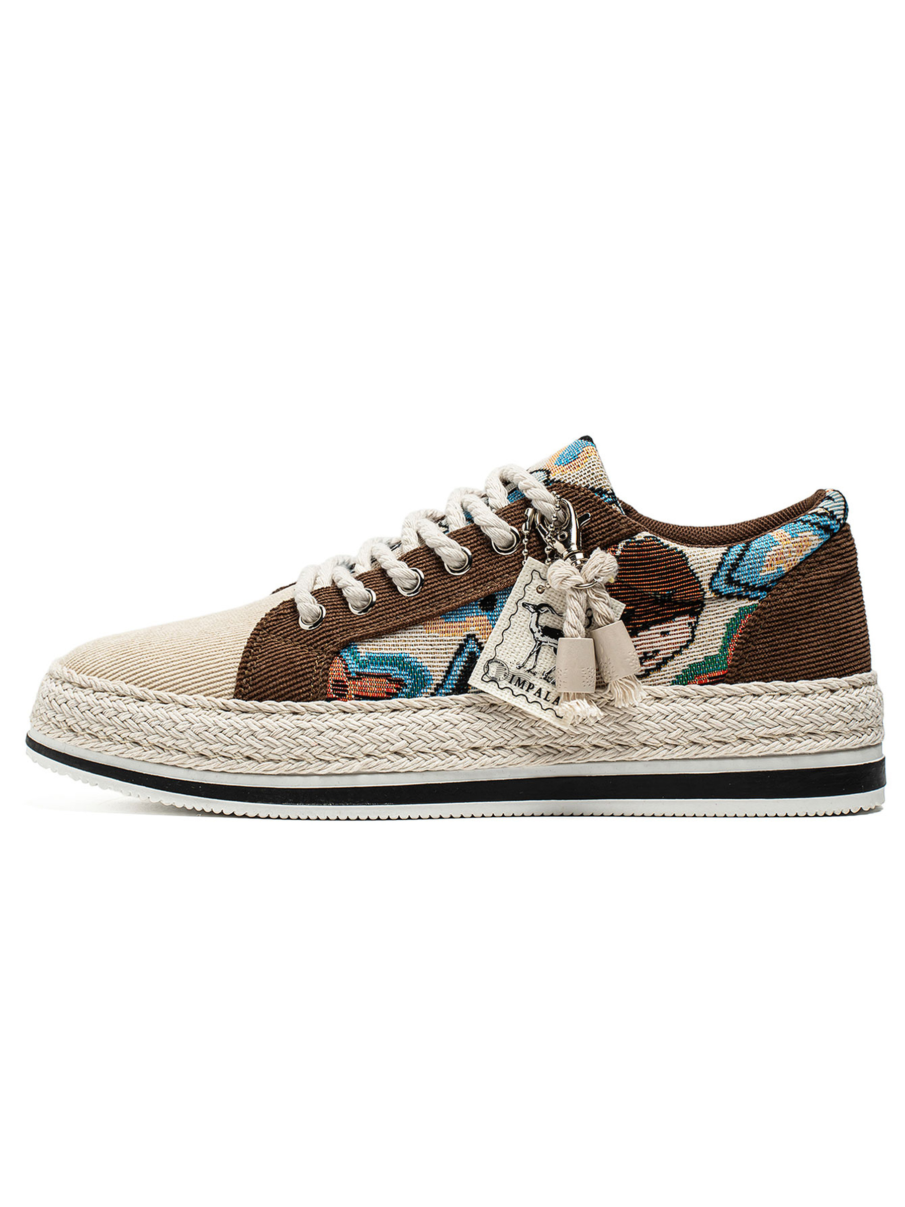 Mens Patterned Espadrille Sneakers