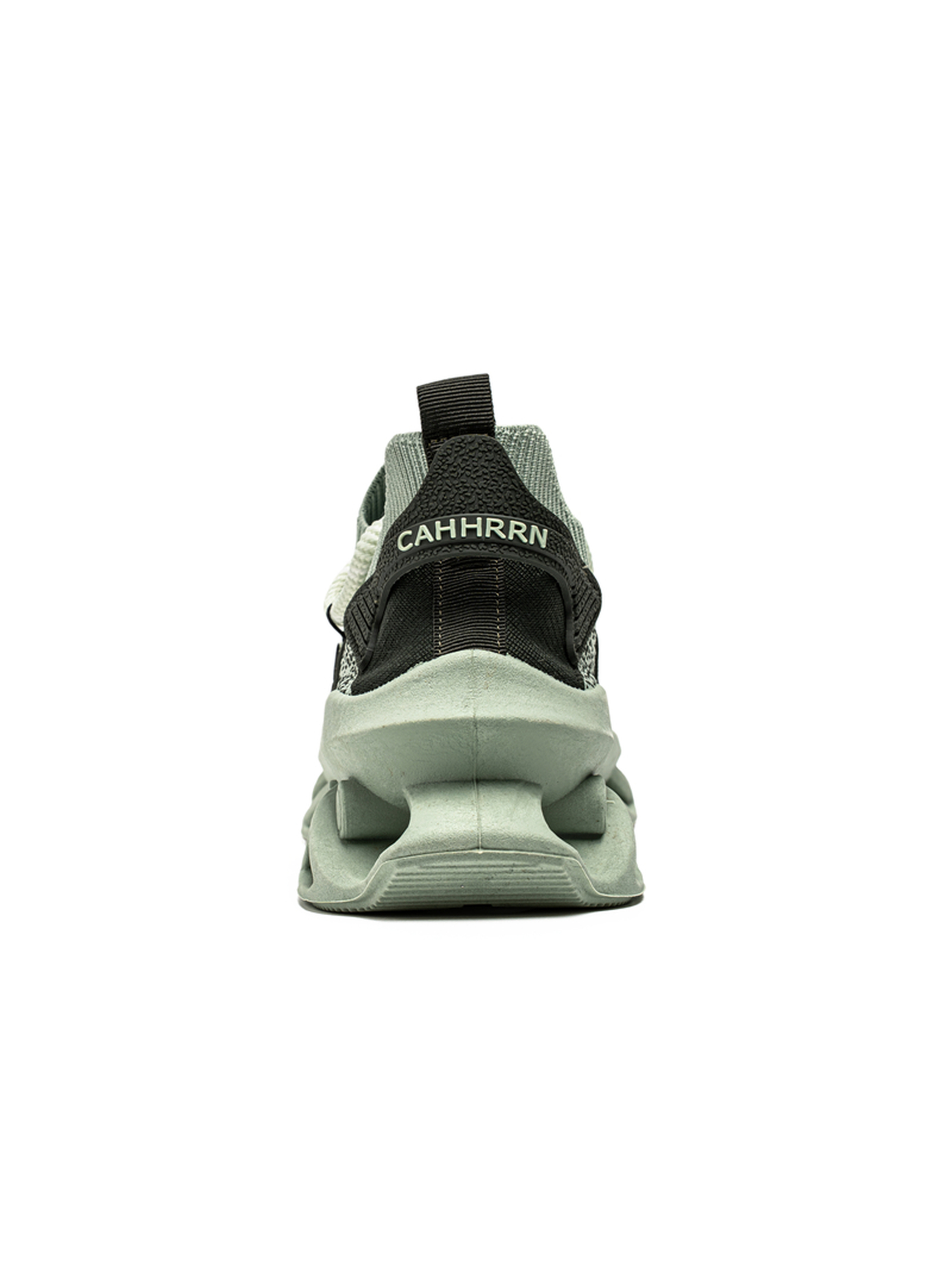 Mens Agile Green Knit Sneakers