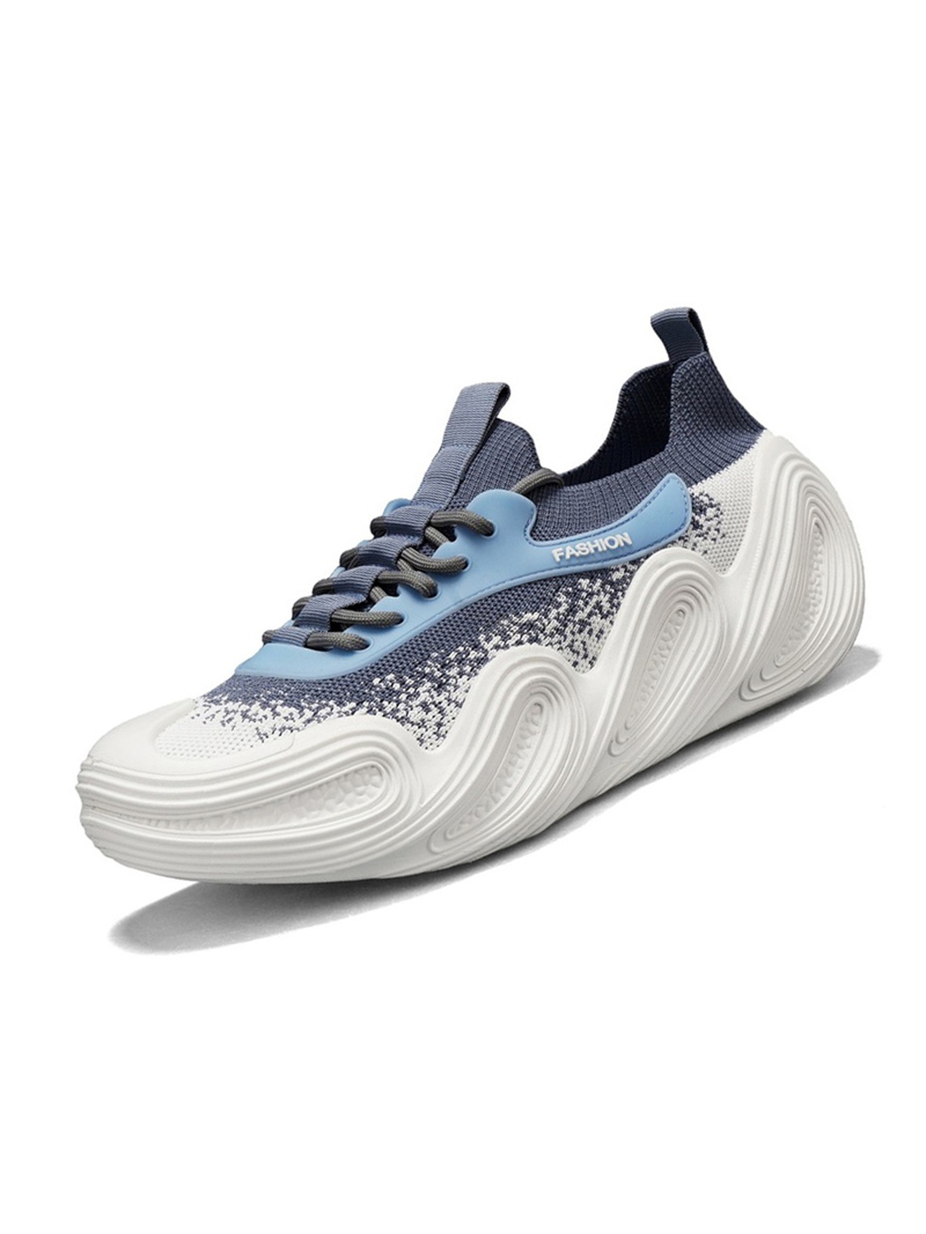 Mens Multi-Color Breathable Knit Sporty Sneakers