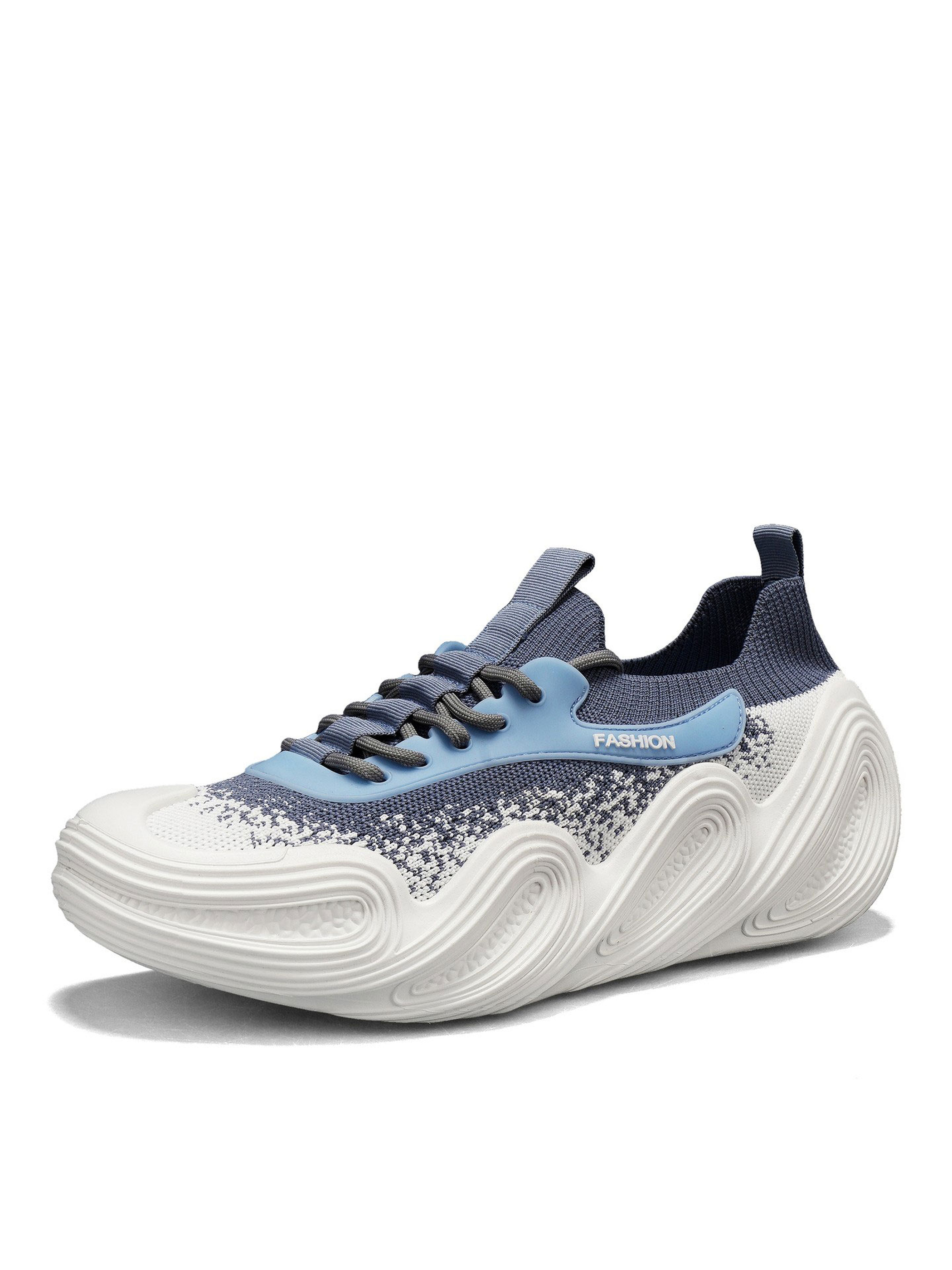 Mens Multi-Color Breathable Knit Sporty Sneakers
