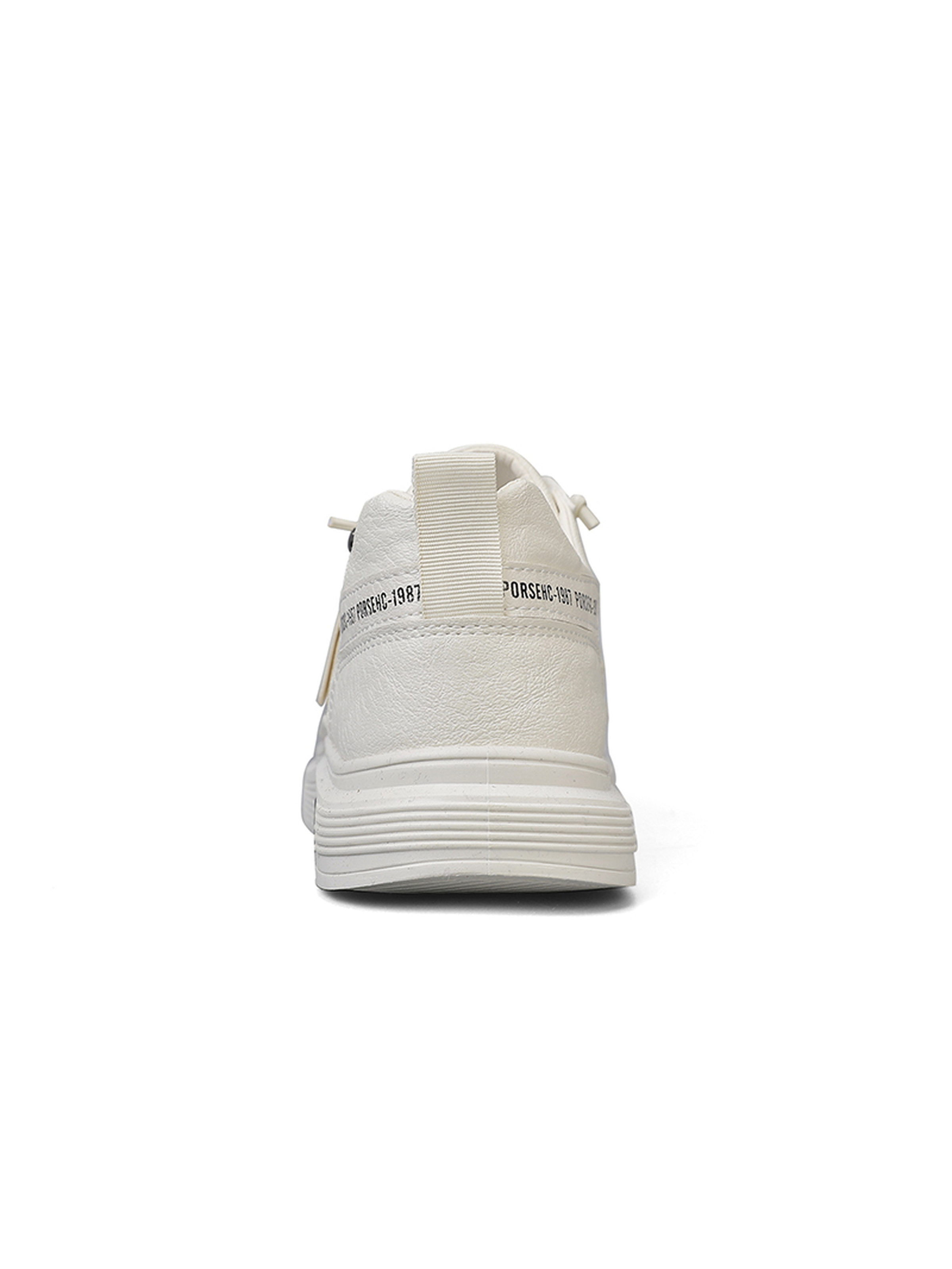 Off White Casual Sneakers with Zipper Detail