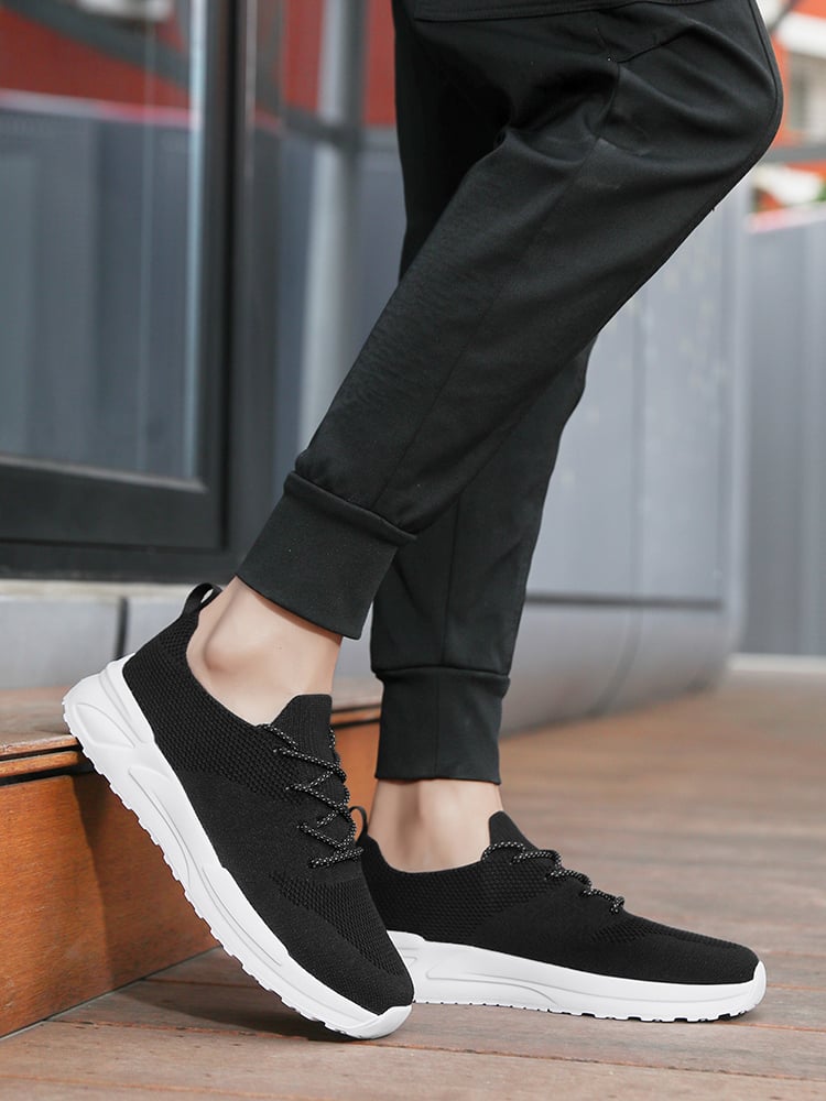 Black Lightweight Knit Sneakers