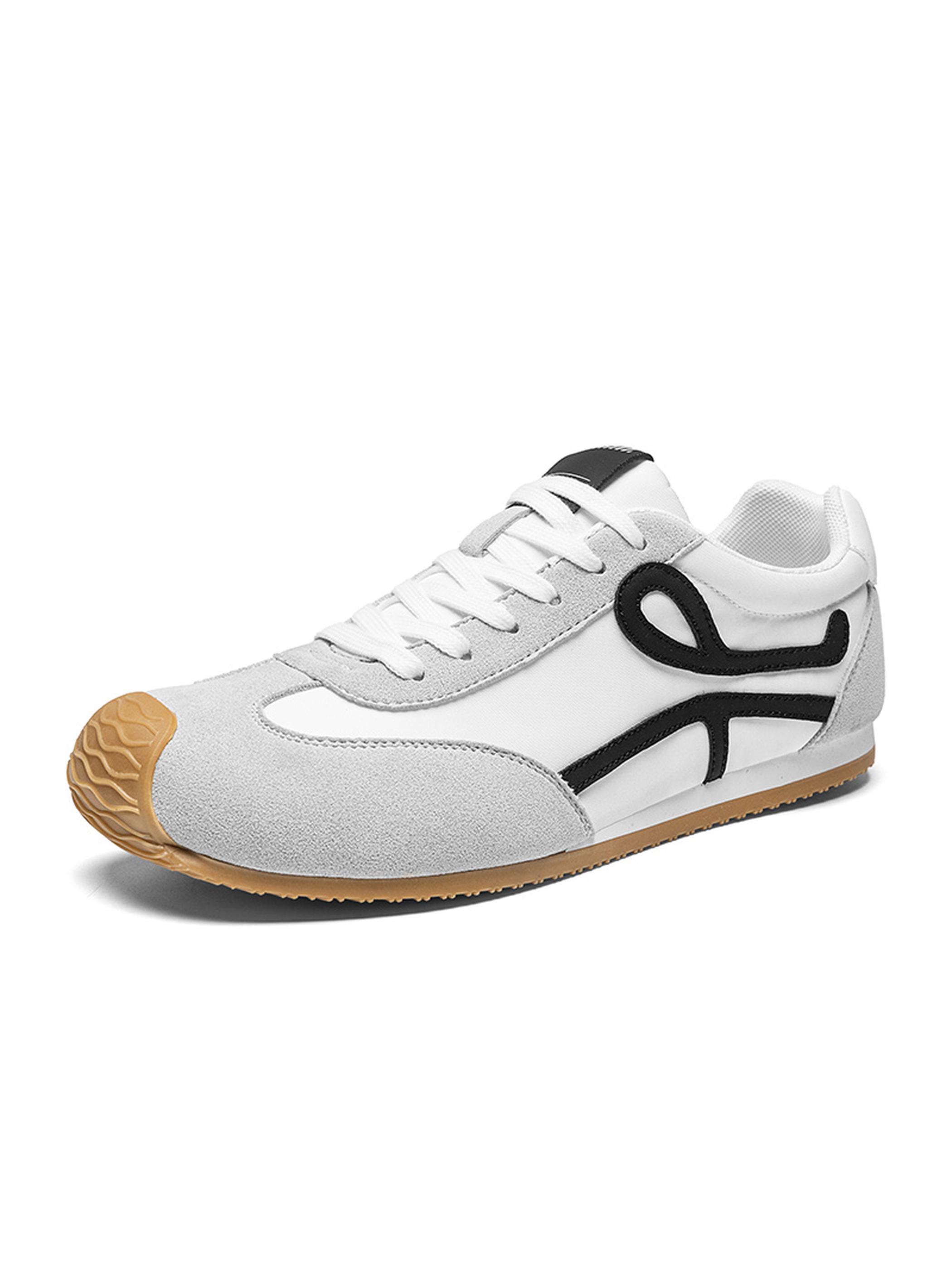Mens White Breathable Sporty Sneakers