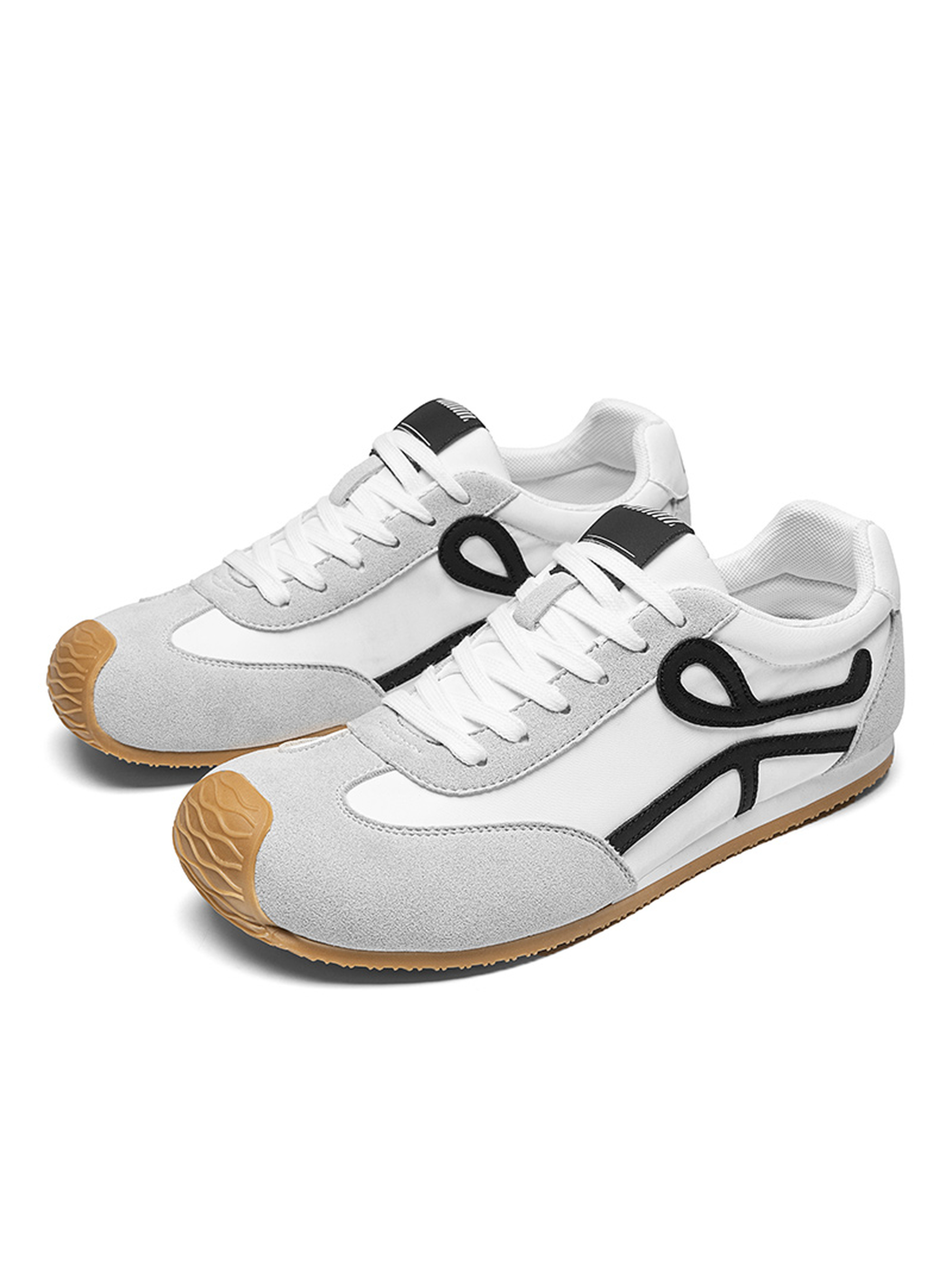 Mens White Breathable Sporty Sneakers