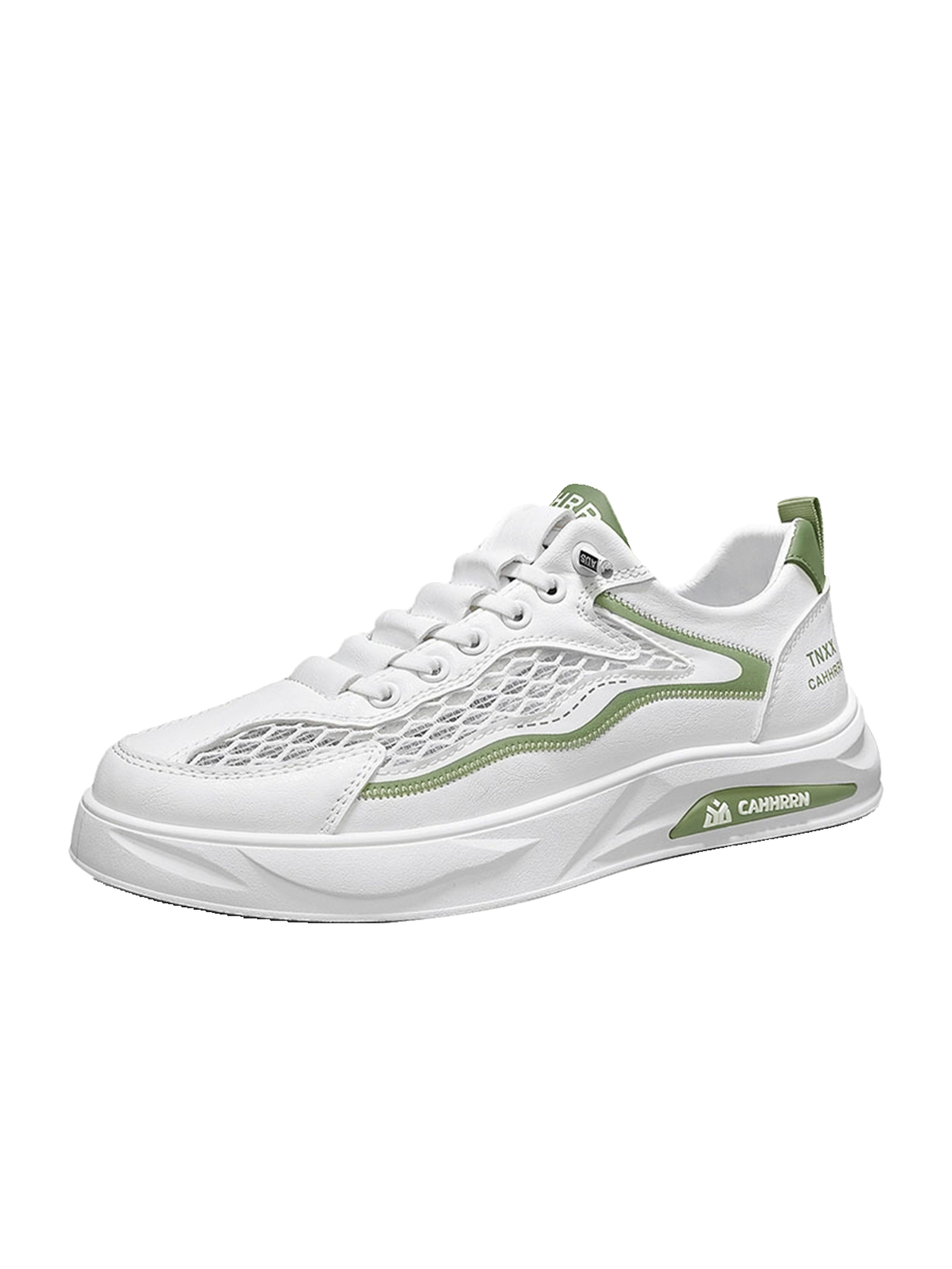 Mens White Breathable Mesh Sneakers