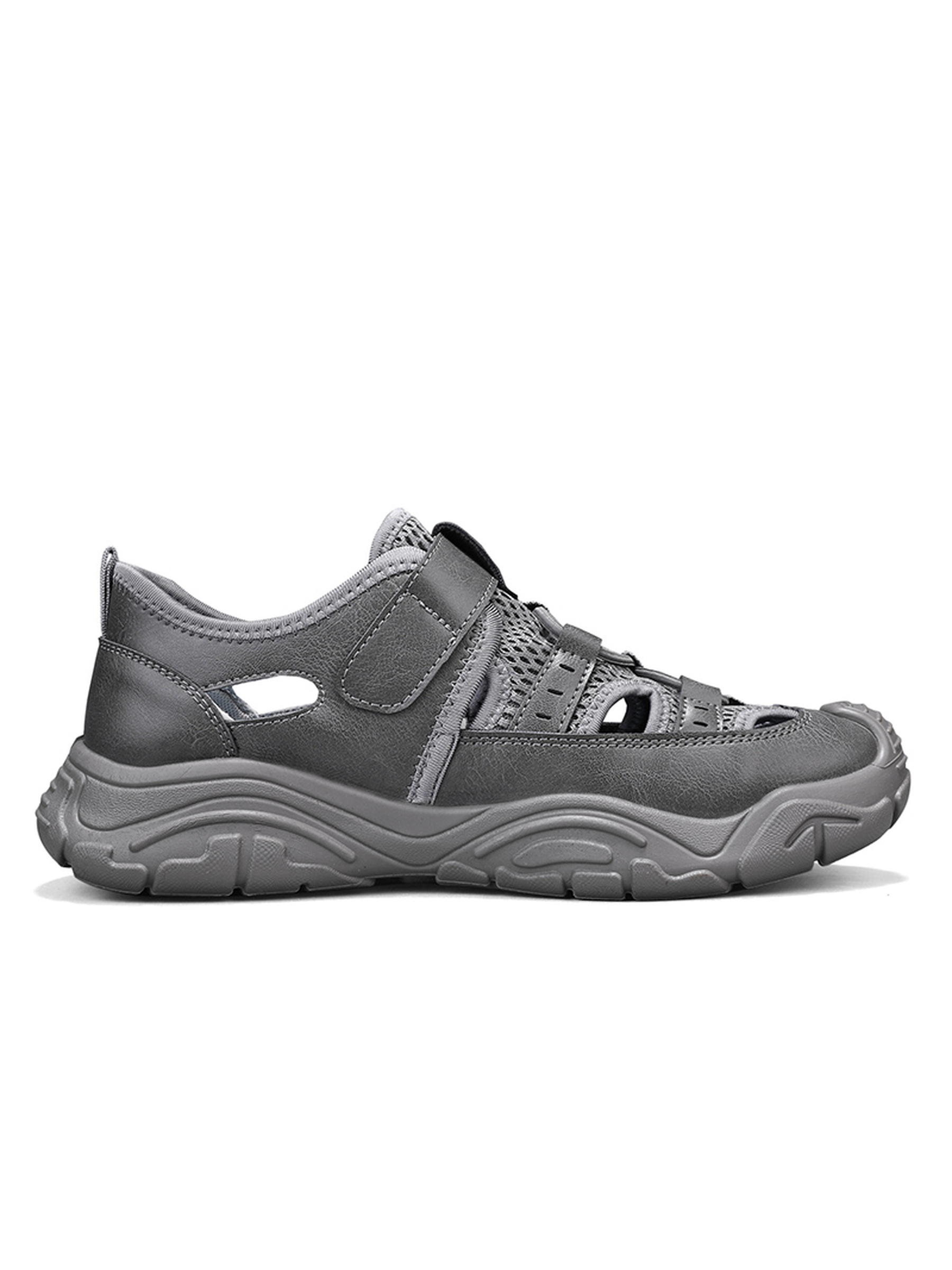 Mens Grey Sporty Outdoor Sneakers